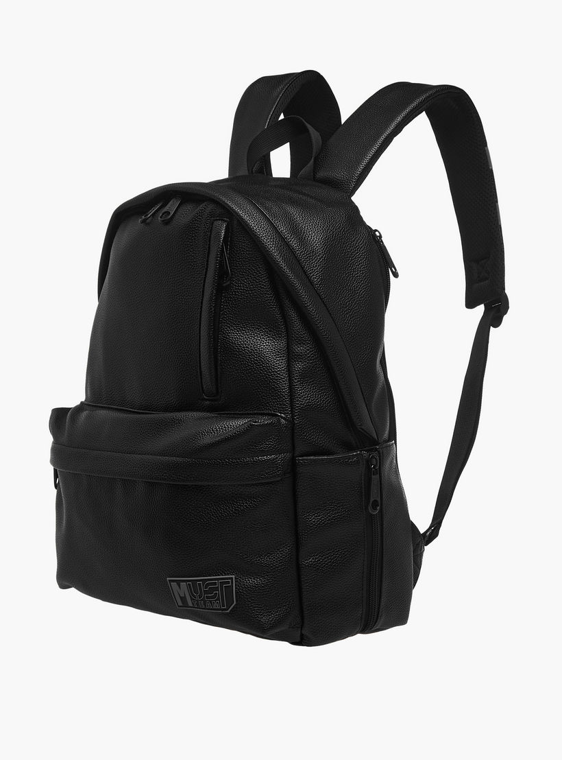 شنطة ظهر بارزة الملمس بحمّالات قابلة للتعديل وسحّاب إغلاق من ماست - 32x17x42 سم-school-bagsandbackpacks-backpacks-image-4