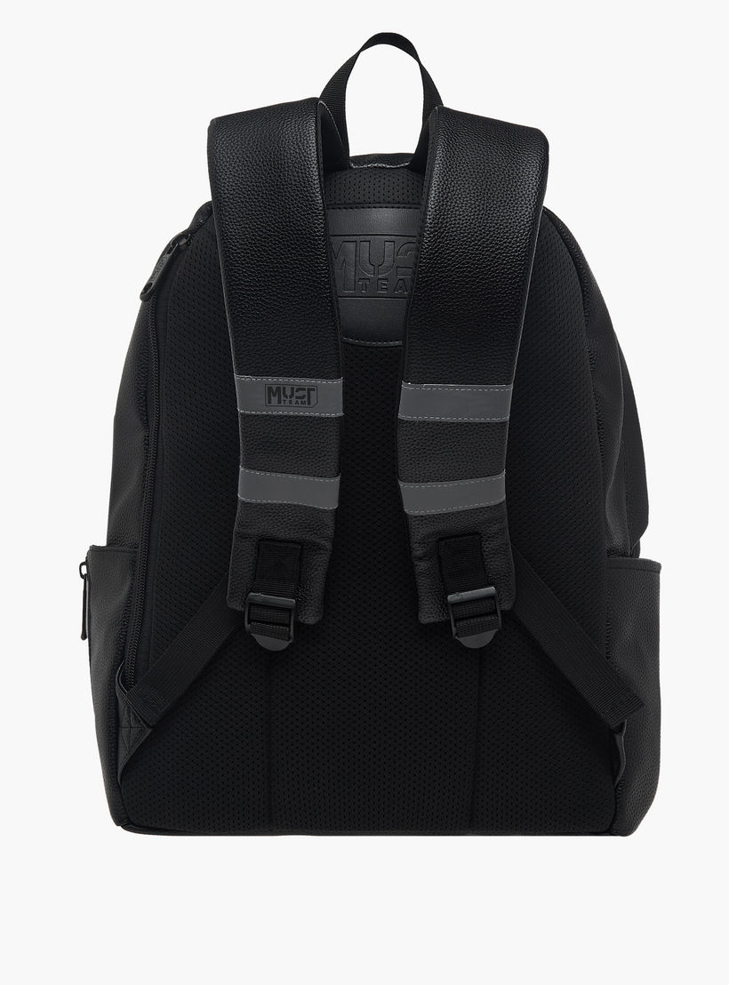 شنطة ظهر بارزة الملمس بحمّالات قابلة للتعديل وسحّاب إغلاق من ماست - 32x17x42 سم-school-bagsandbackpacks-backpacks-image-5