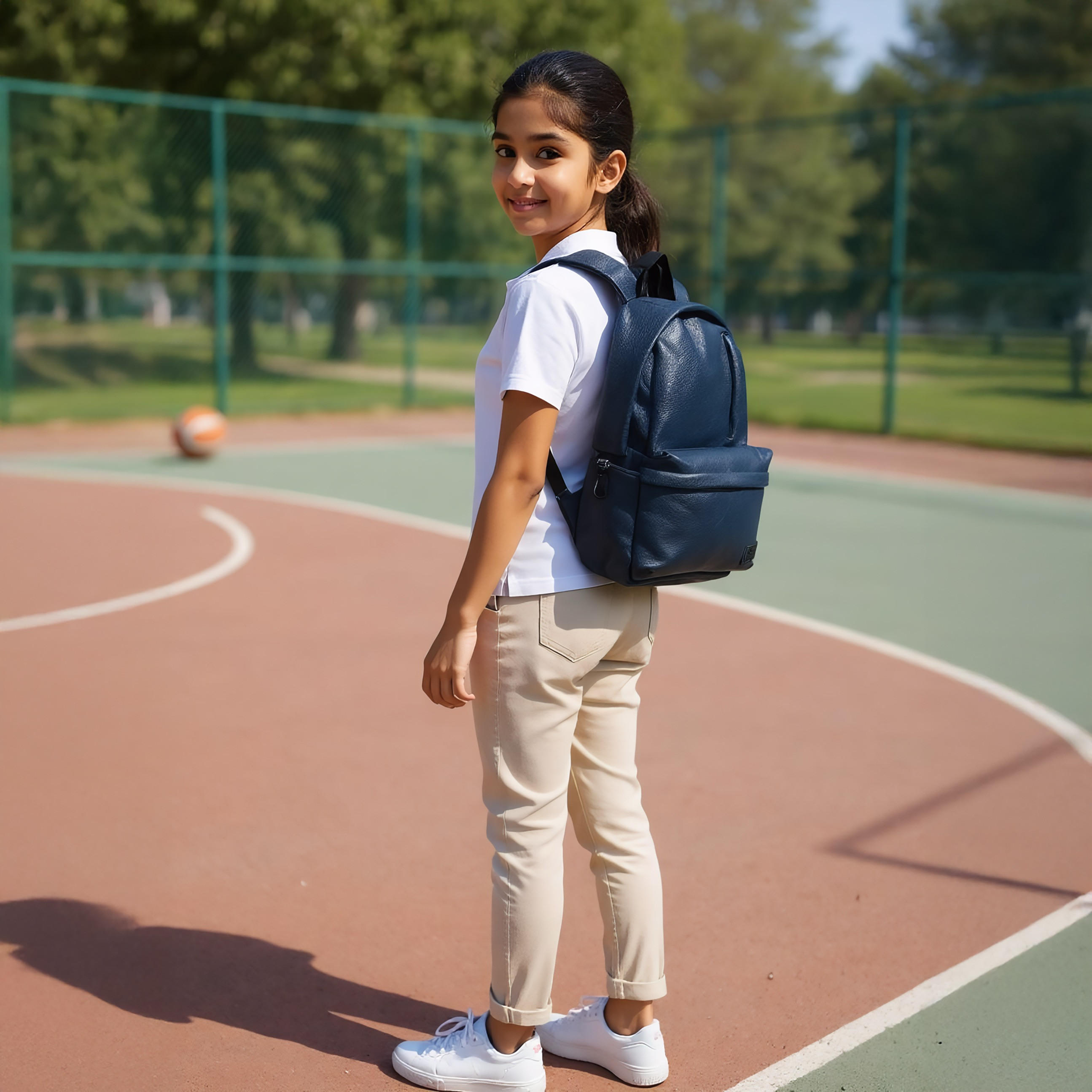 شنطة ظهر بارزة الملمس مع حمالات كتف قابلة للتعديل وسحاب إغلاق من ماست - 32x17x42 سم-school-bagsandbackpacks-backpacks-image-2