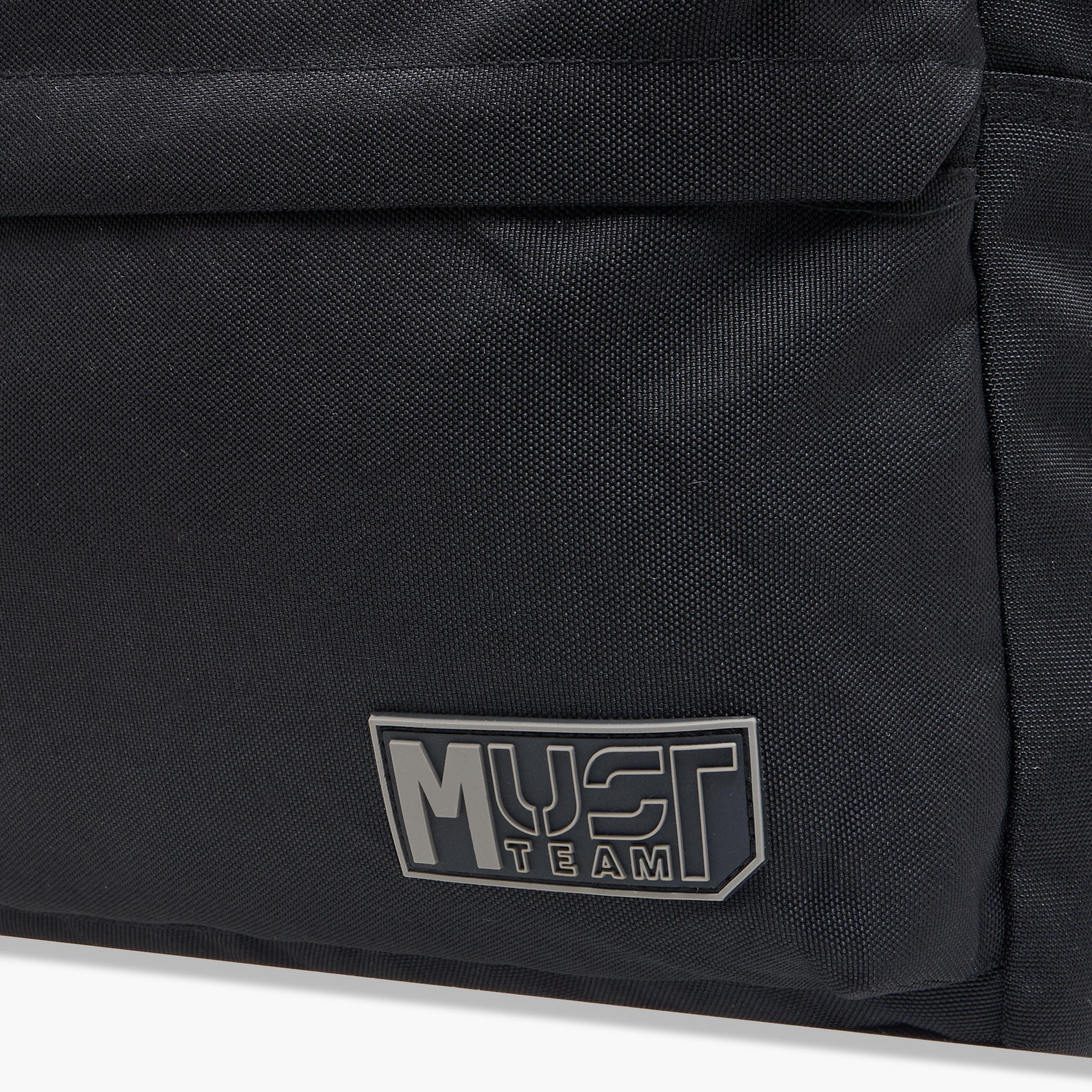 MUST Logo Applique Backpack with Adjustable Straps and Zip Closure - 32x19x42 cms-school-bagsandbackpacks-backpacks-image-8