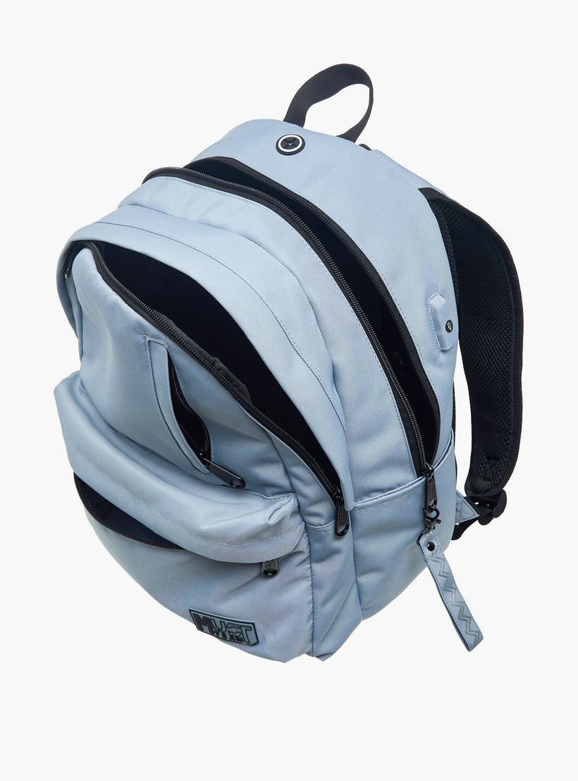 MUST Logo Applique Backpack with Adjustable Straps and Zip Closure - 32x19x42 cms-school-bagsandbackpacks-backpacks-image-12