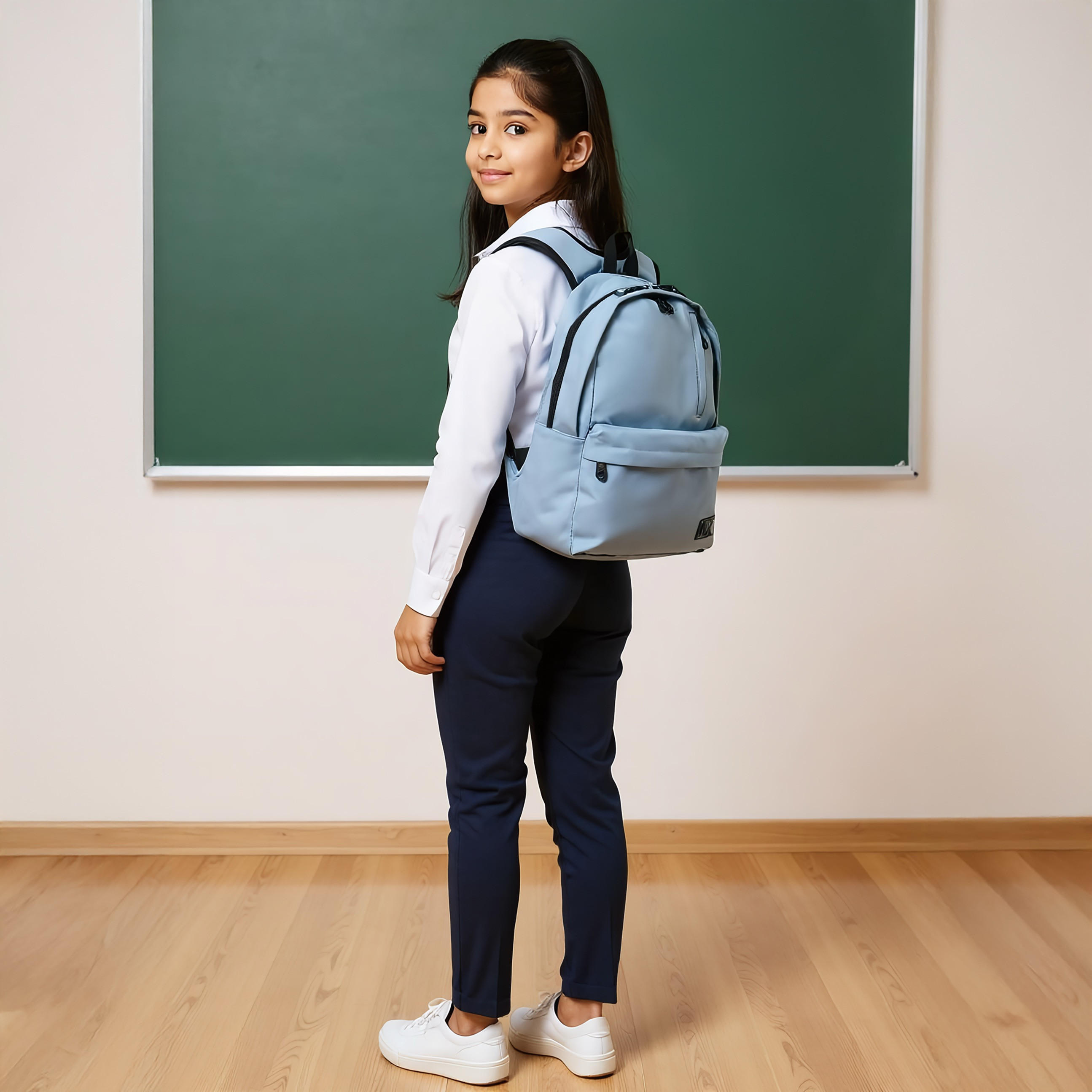 MUST Logo Applique Backpack with Adjustable Straps and Zip Closure - 32x19x42 cms-school-bagsandbackpacks-backpacks-image-3