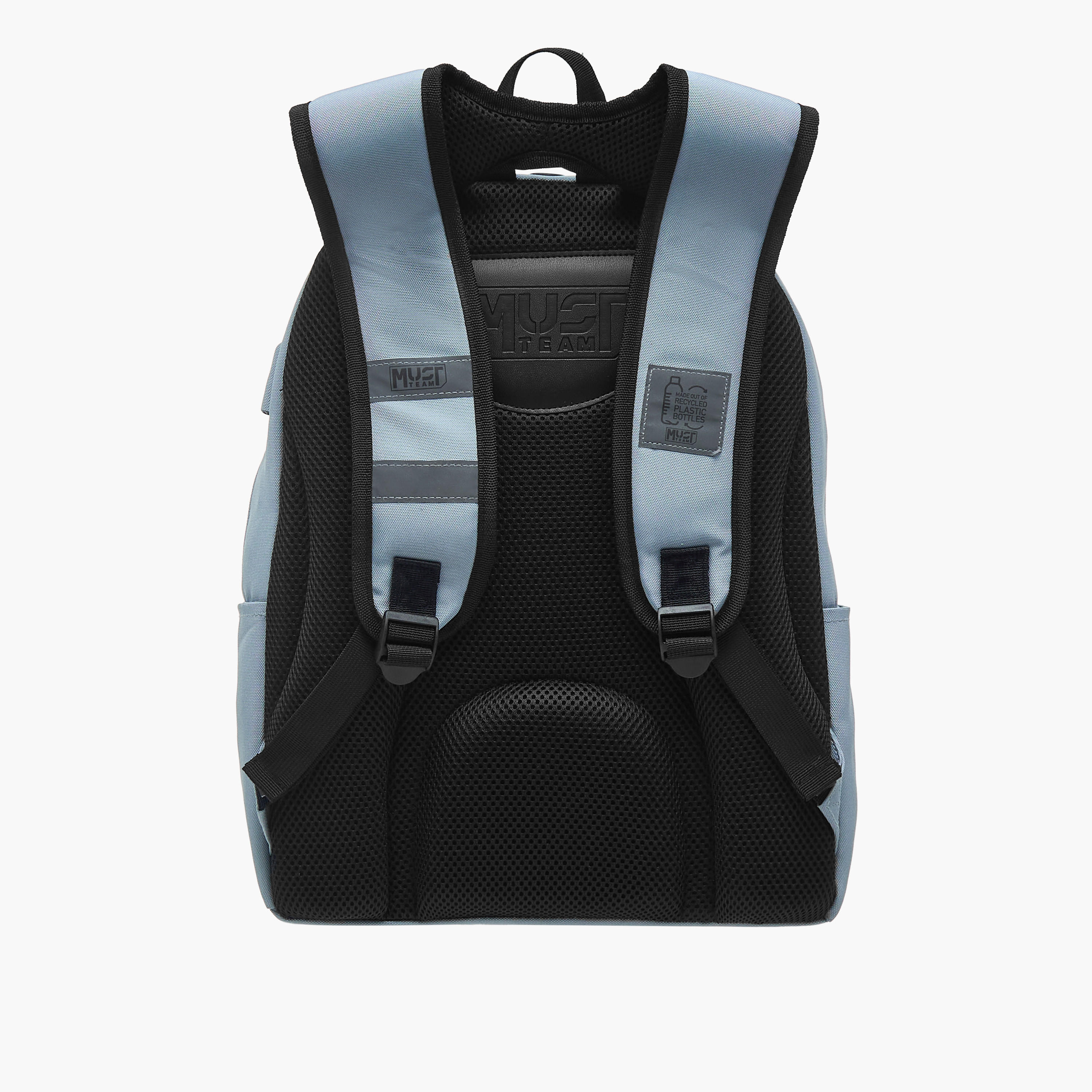 MUST Logo Applique Backpack with Adjustable Straps and Zip Closure - 32x19x42 cms-school-bagsandbackpacks-backpacks-image-6