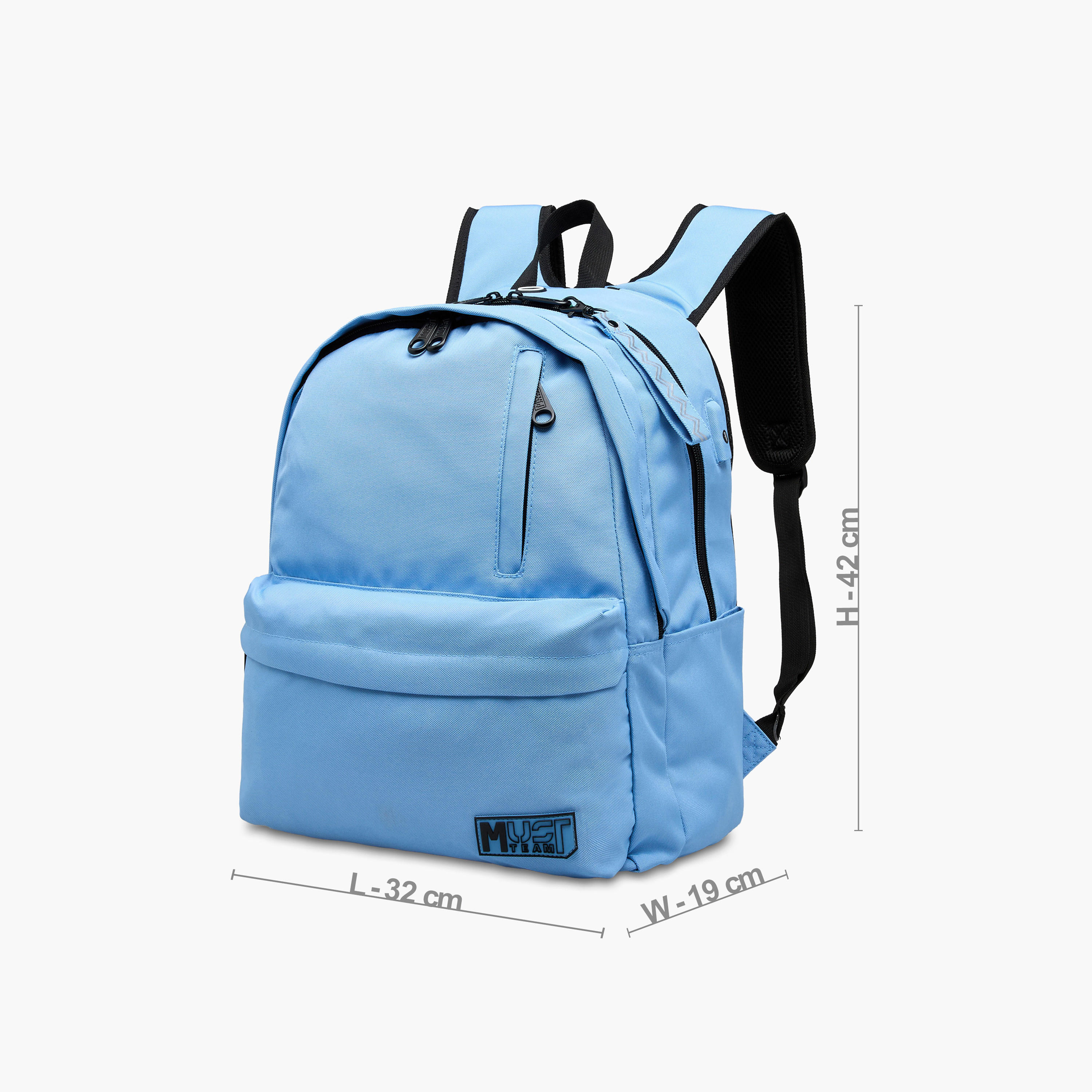 شنطة ظهر مزينة بشعار وسحّاب إغلاق وقسم للابتوب من ماست - 32×19×42 سم-school-bagsandbackpacks-backpacks-image-4