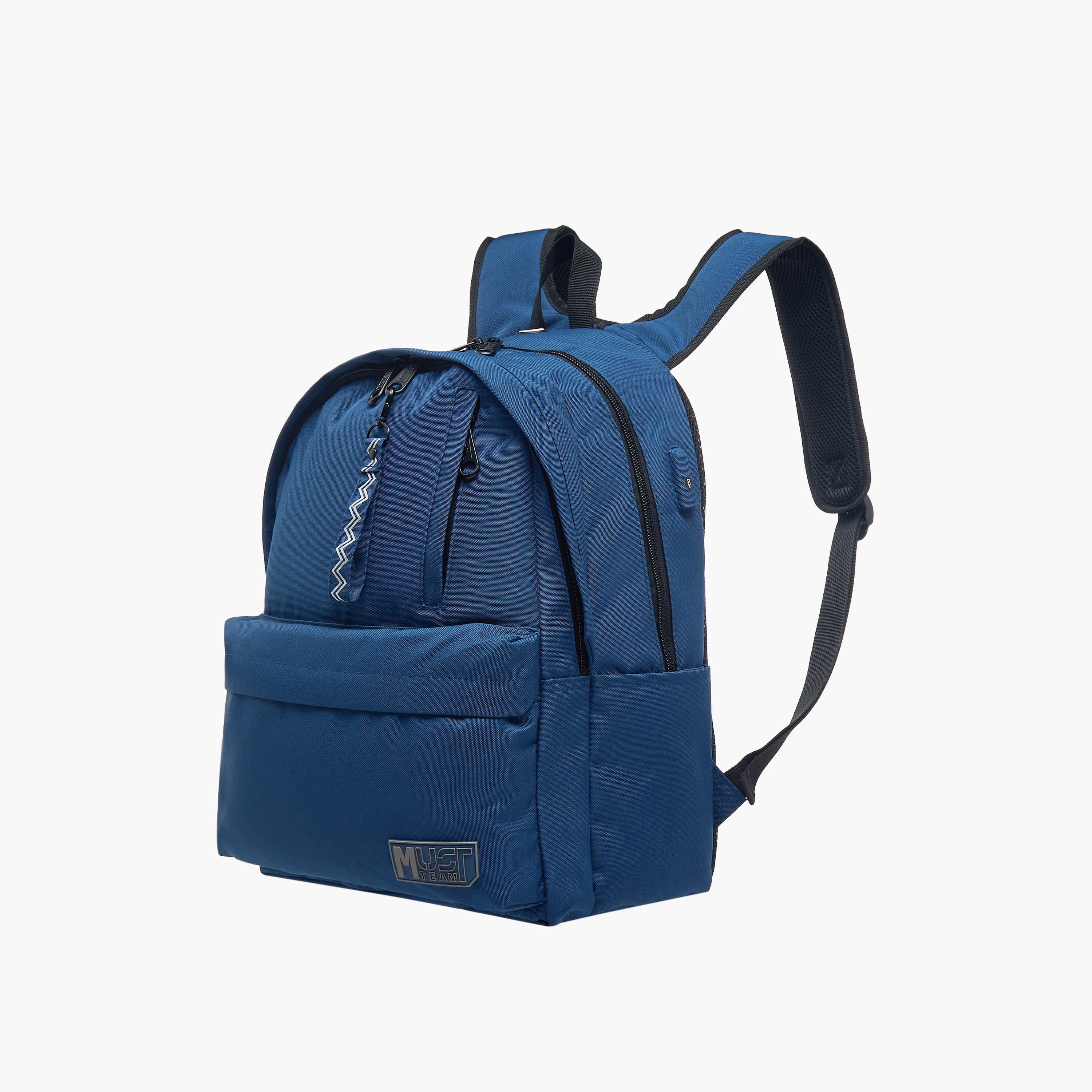 شنطة ظهر بارزة الملمس بحمّالات قابلة للتعديل وسحّاب إغلاق من ماست - 32x19x42 سم-school-bagsandbackpacks-backpacks-image-4