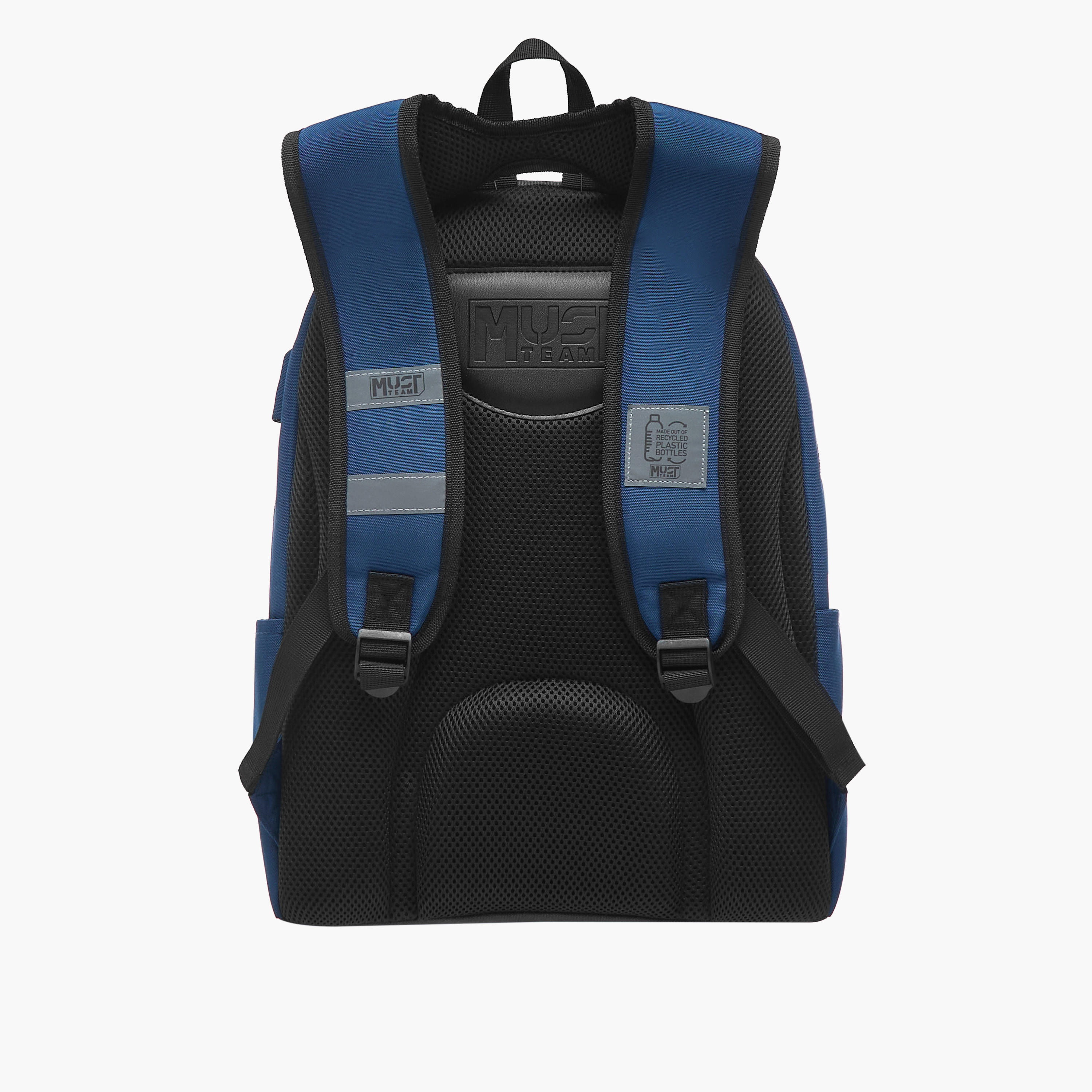 MUST Textured Backpack with Adjustable Shoulder Straps and Zip Closure - 32x19x42 cms-school-bagsandbackpacks-backpacks-image-6