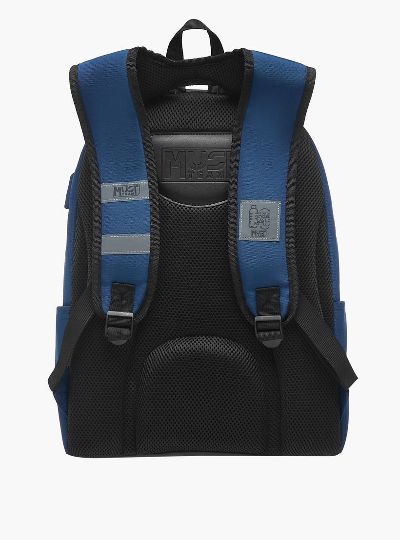 MUST Textured Backpack with Adjustable Shoulder Straps and Zip Closure - 32x19x42 cms-school-bagsandbackpacks-backpacks-image-6