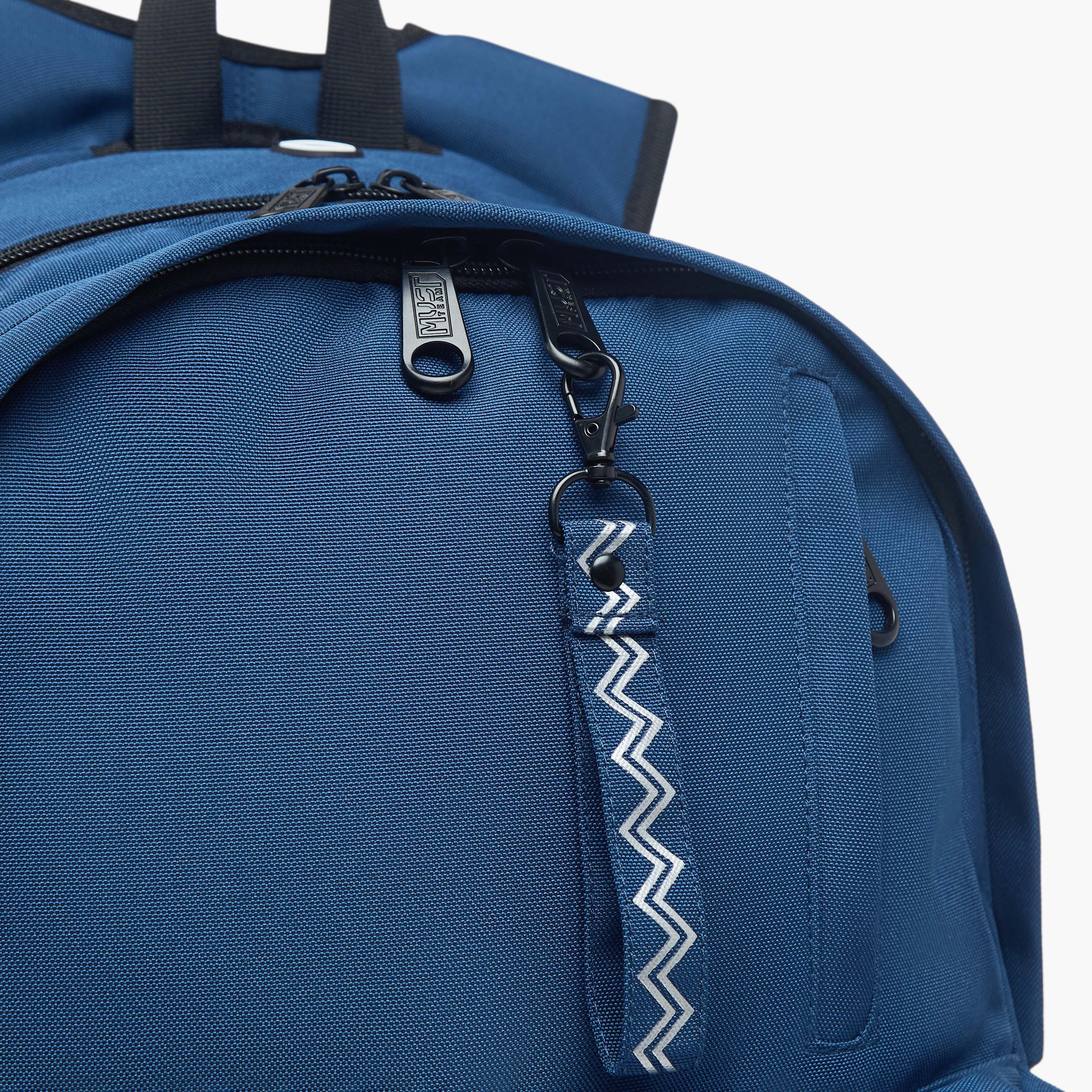 شنطة ظهر بارزة الملمس بحمّالات قابلة للتعديل وسحّاب إغلاق من ماست - 32x19x42 سم-school-bagsandbackpacks-backpacks-image-7