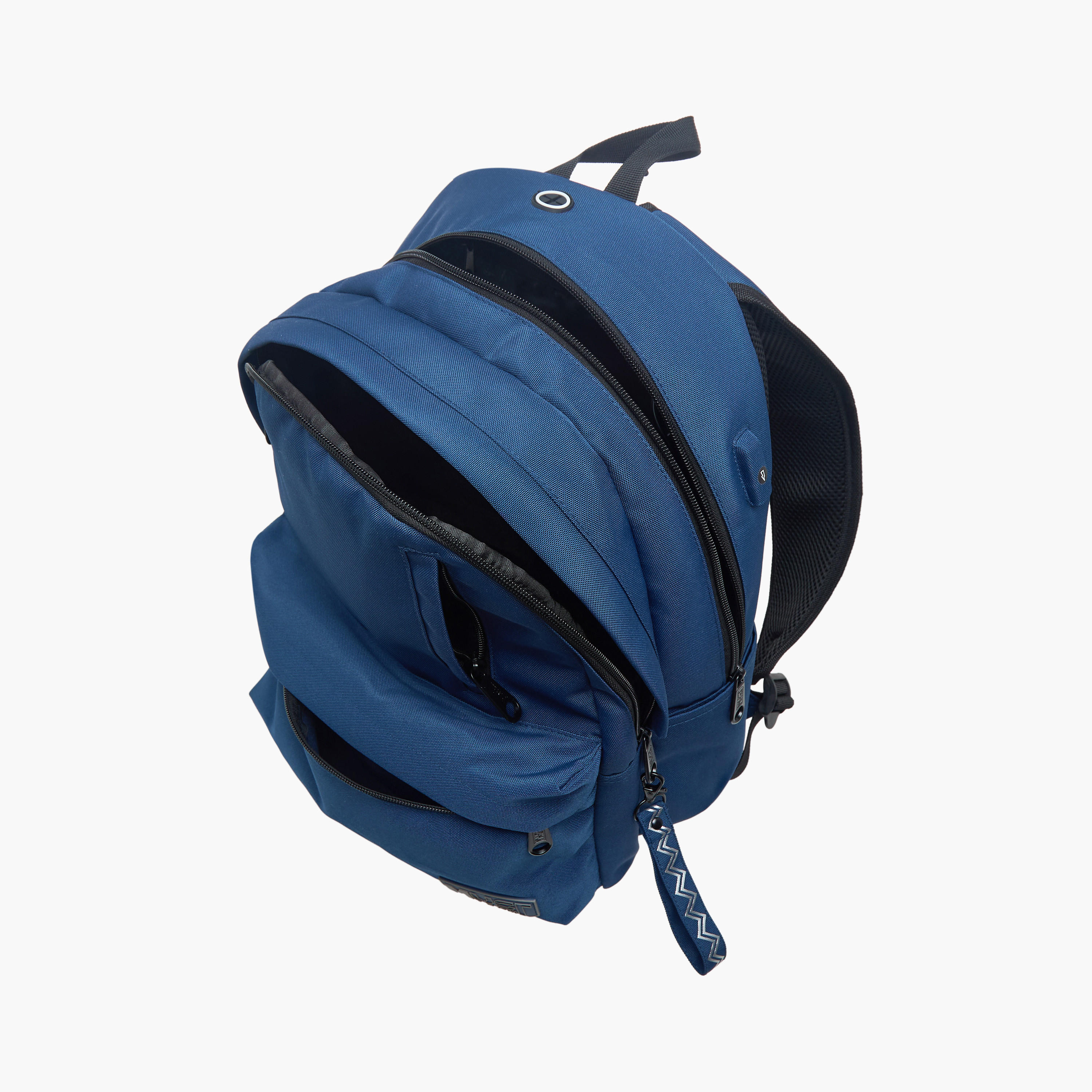 شنطة ظهر بارزة الملمس بحمّالات قابلة للتعديل وسحّاب إغلاق من ماست - 32x19x42 سم-school-bagsandbackpacks-backpacks-image-11
