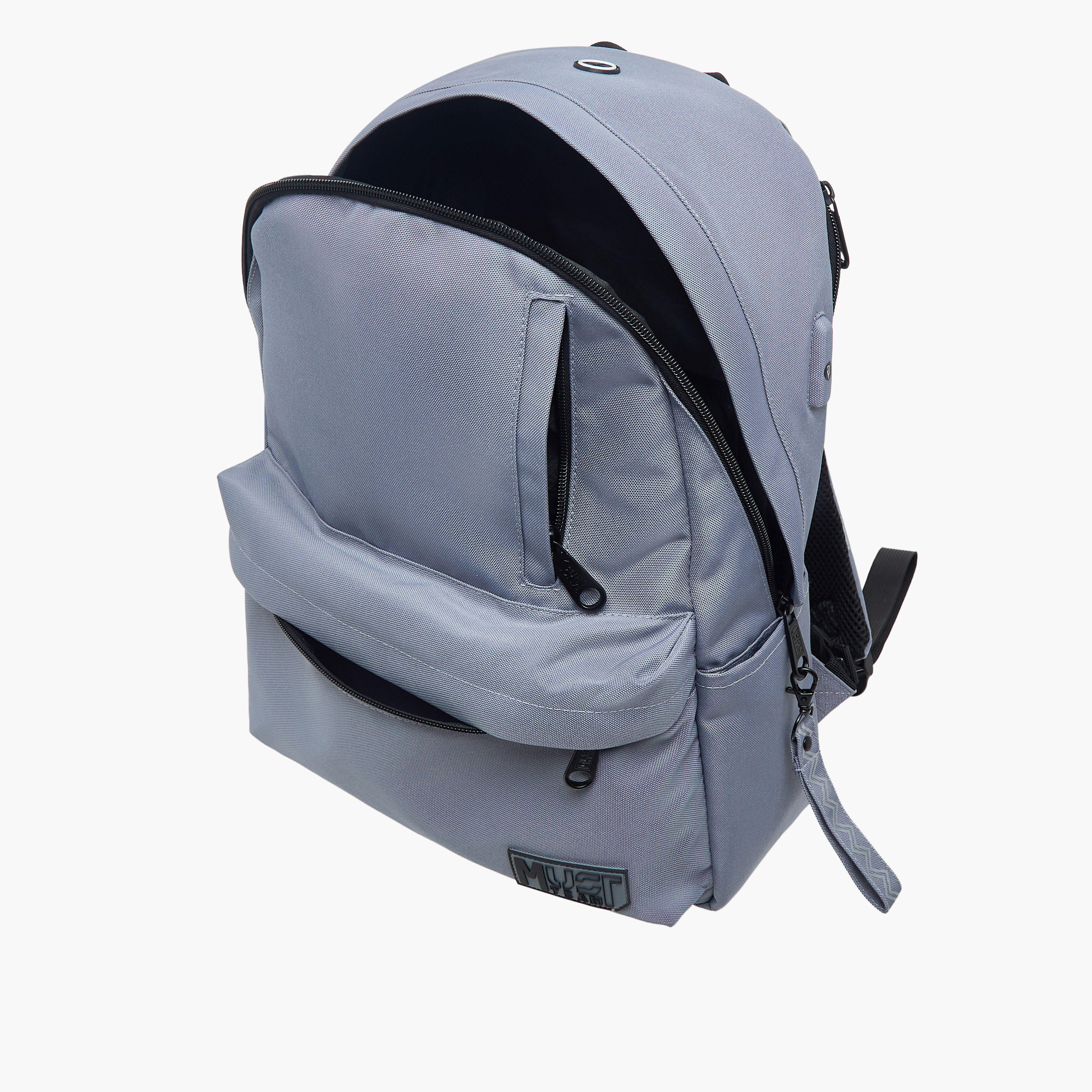 MUST Logo Applique Backpack with Adjustable Straps and Zip Closure - 32x17x42 cms-school-bagsandbackpacks-backpacks-image-12