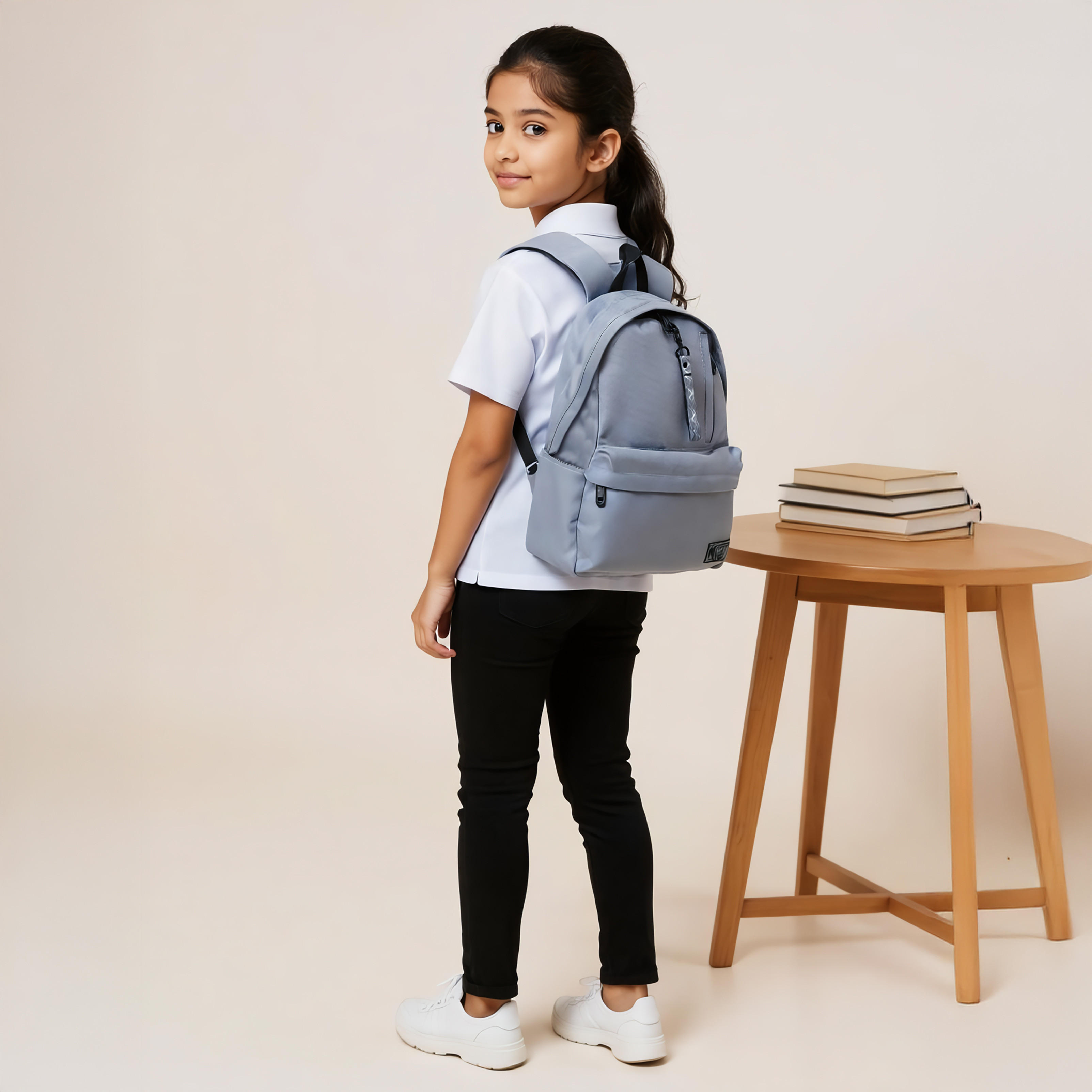 MUST Logo Applique Backpack with Adjustable Straps and Zip Closure - 32x17x42 cms-school-bagsandbackpacks-backpacks-image-3