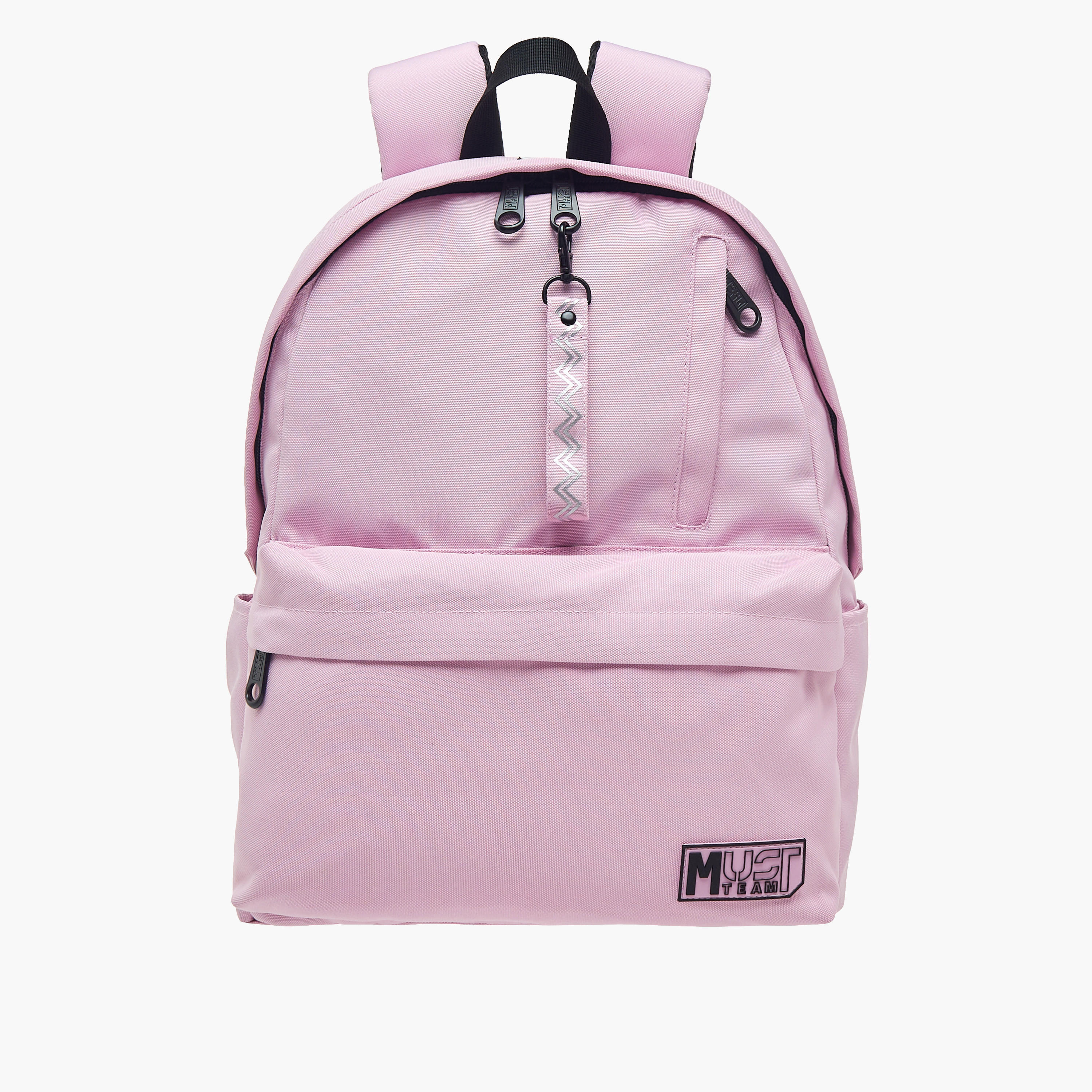 شنطة ظهر بزخارف شعار وحمّالات قابلة للتعديل وسحّاب إغلاق من ماست - 32x17x42 سم-school-bagsandbackpacks-backpacks-image-1