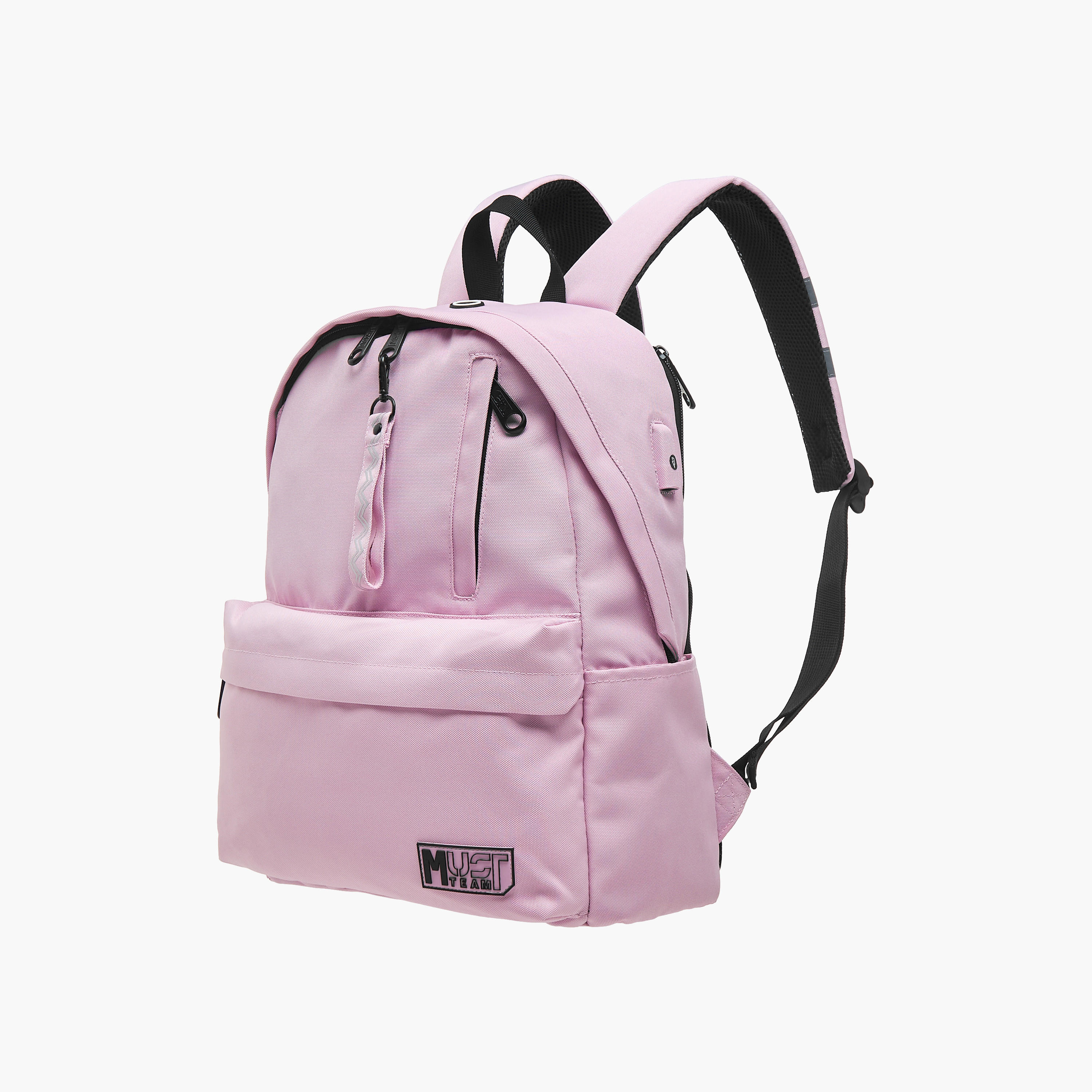 شنطة ظهر بزخارف شعار وحمّالات قابلة للتعديل وسحّاب إغلاق من ماست - 32x17x42 سم-school-bagsandbackpacks-backpacks-image-2