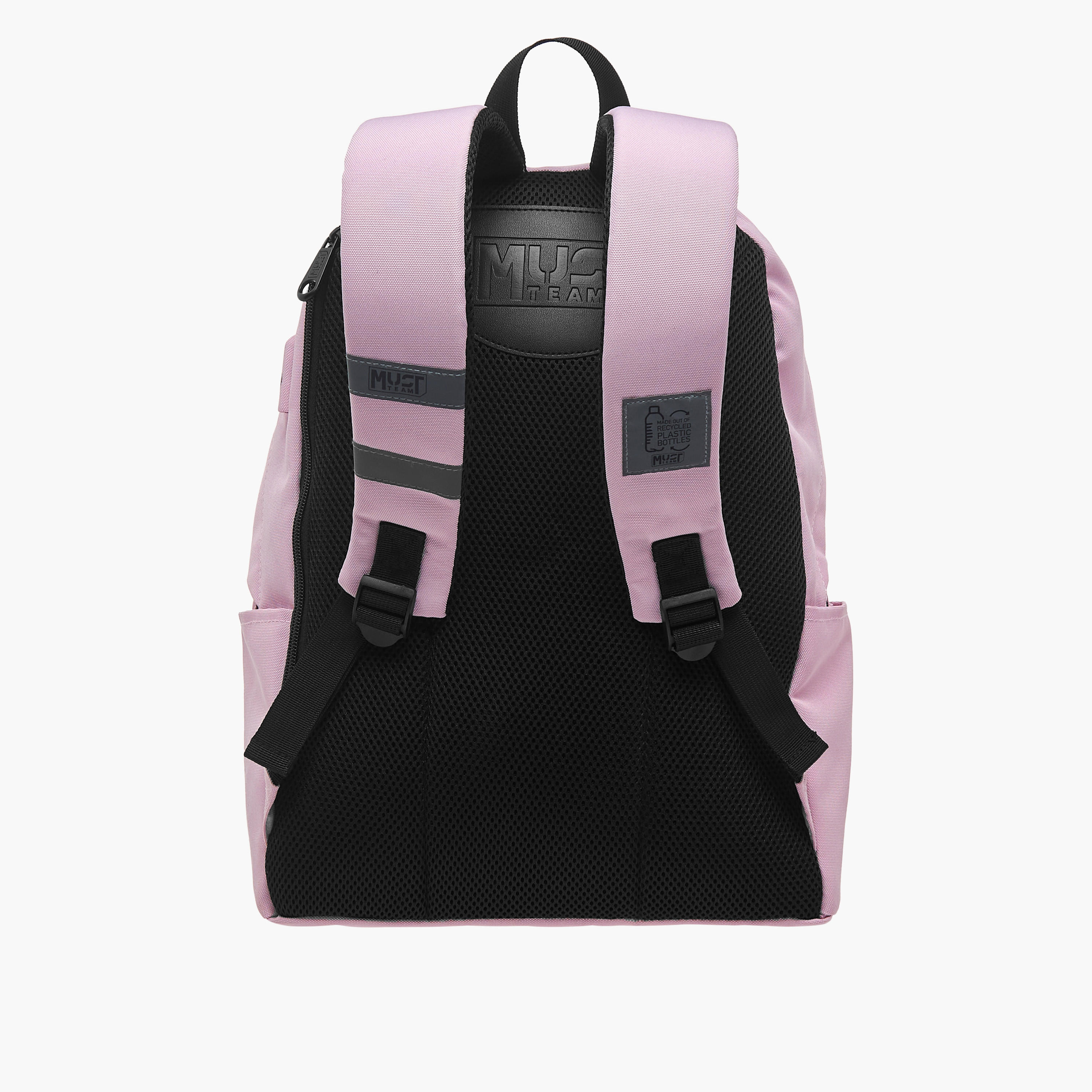 شنطة ظهر بزخارف شعار وحمّالات قابلة للتعديل وسحّاب إغلاق من ماست - 32x17x42 سم-school-bagsandbackpacks-backpacks-image-4