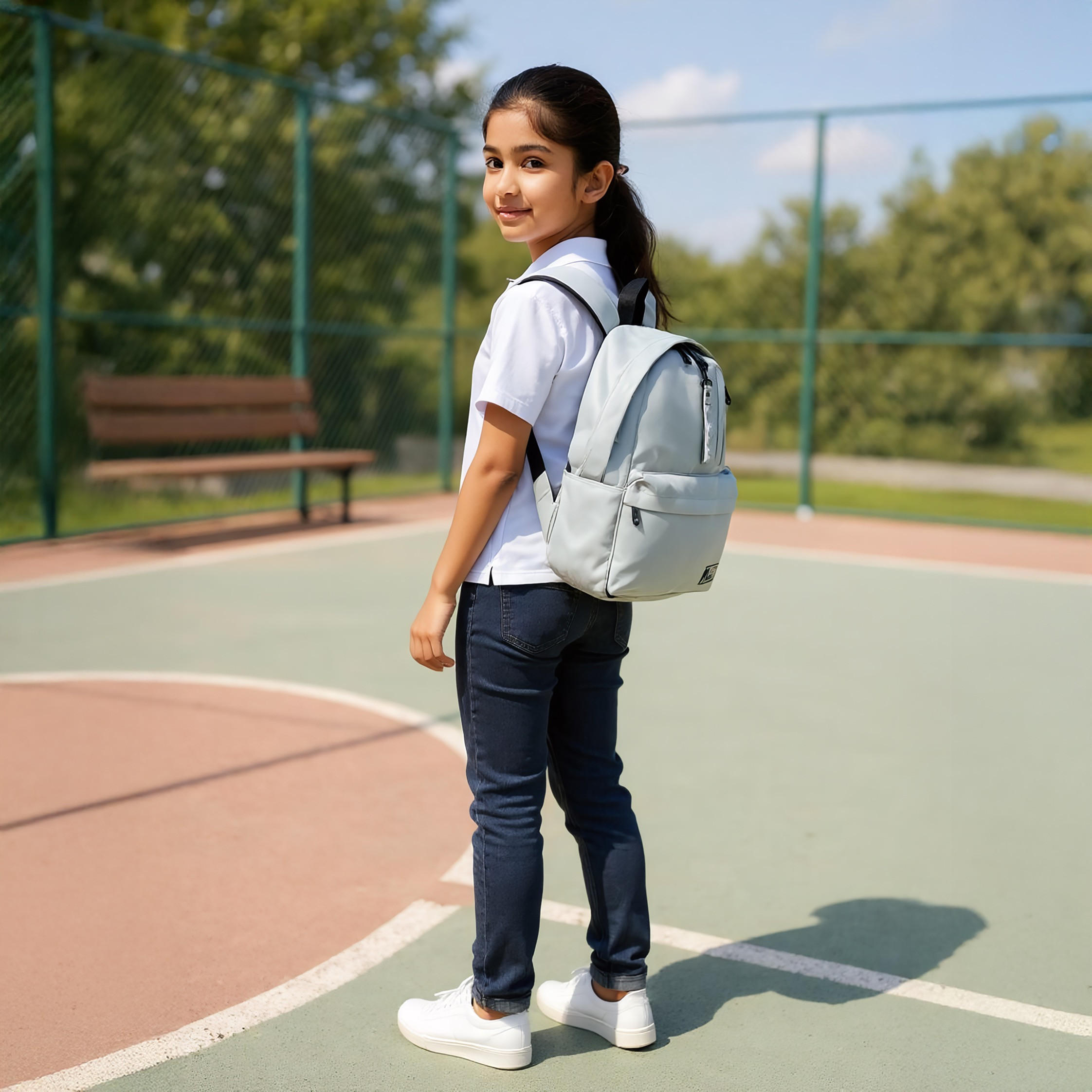 MUST Solid Backpack with Adjustable Straps and Zip Closure - 32x17x42 cms-school-bagsandbackpacks-backpacks-image-3