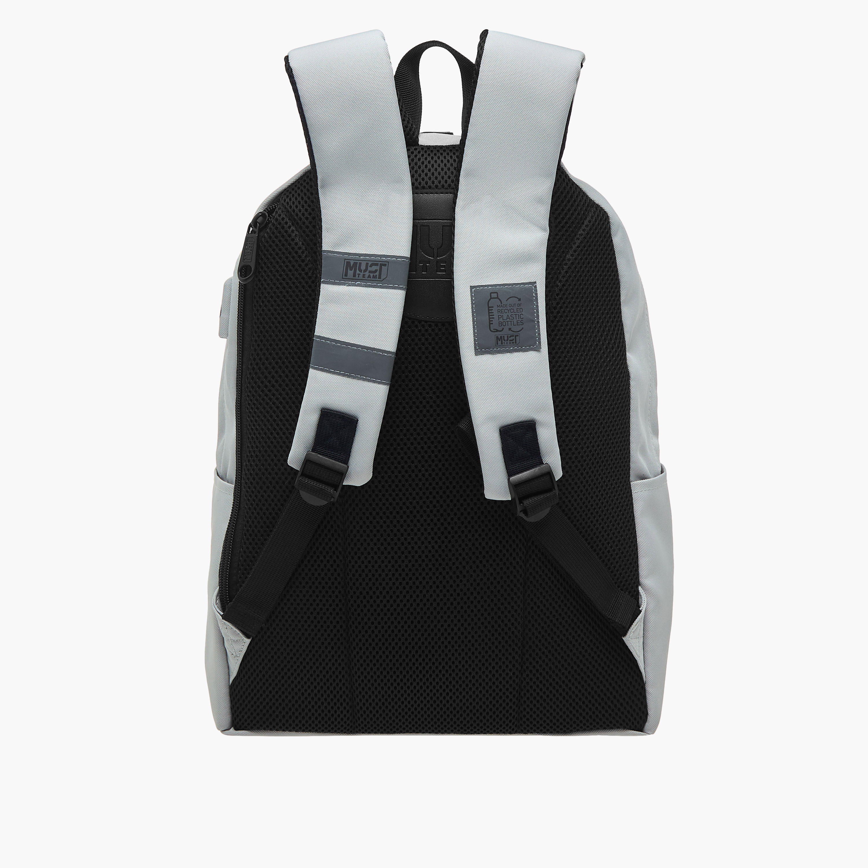 MUST Solid Backpack with Adjustable Straps and Zip Closure - 32x17x42 cms-school-bagsandbackpacks-backpacks-image-6