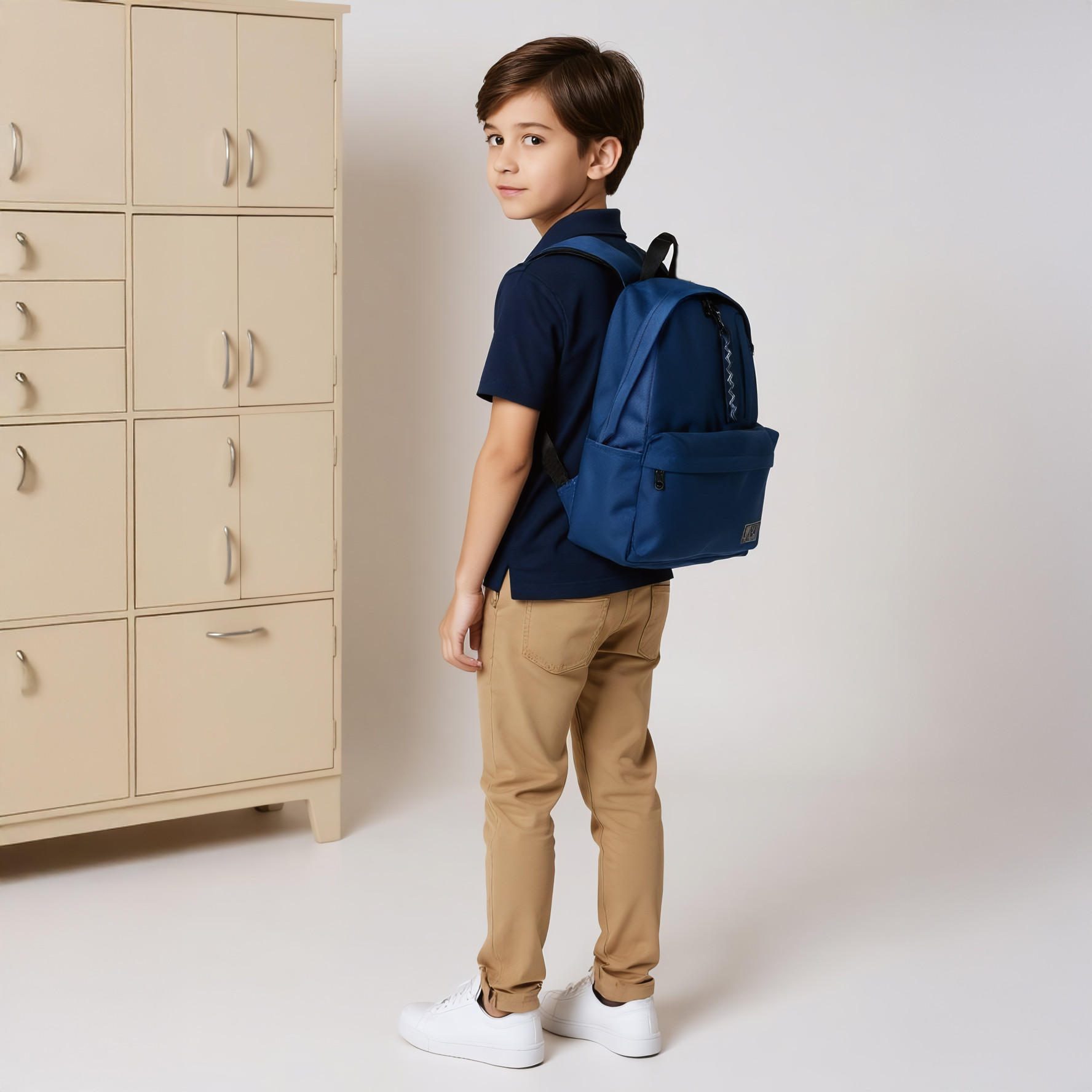 MUST Solid Backpack with Adjustable Straps and Zip Closure - 32x17x42 cms-school-bagsandbackpacks-backpacks-image-2