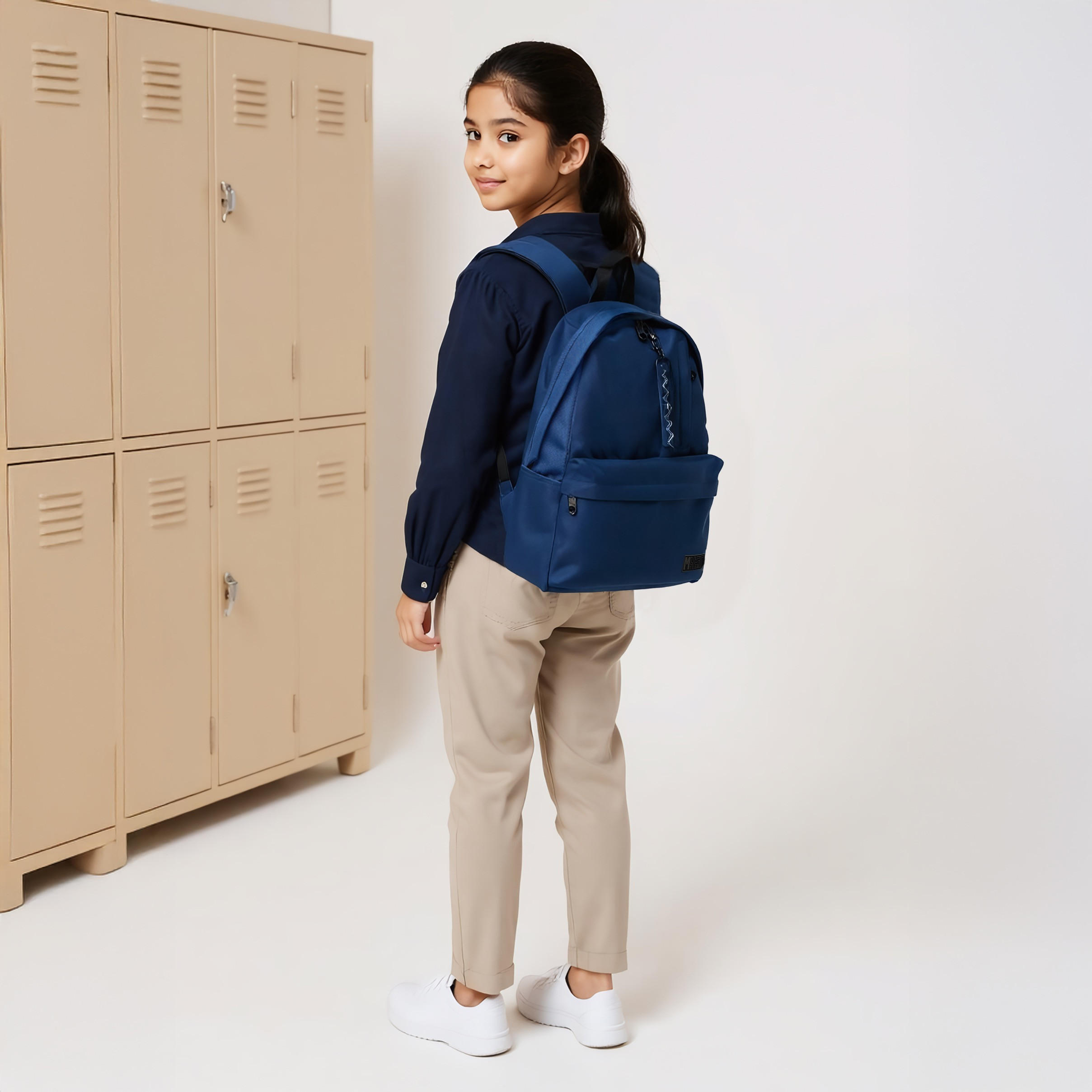 MUST Solid Backpack with Adjustable Straps and Zip Closure - 32x17x42 cms-school-bagsandbackpacks-backpacks-image-3