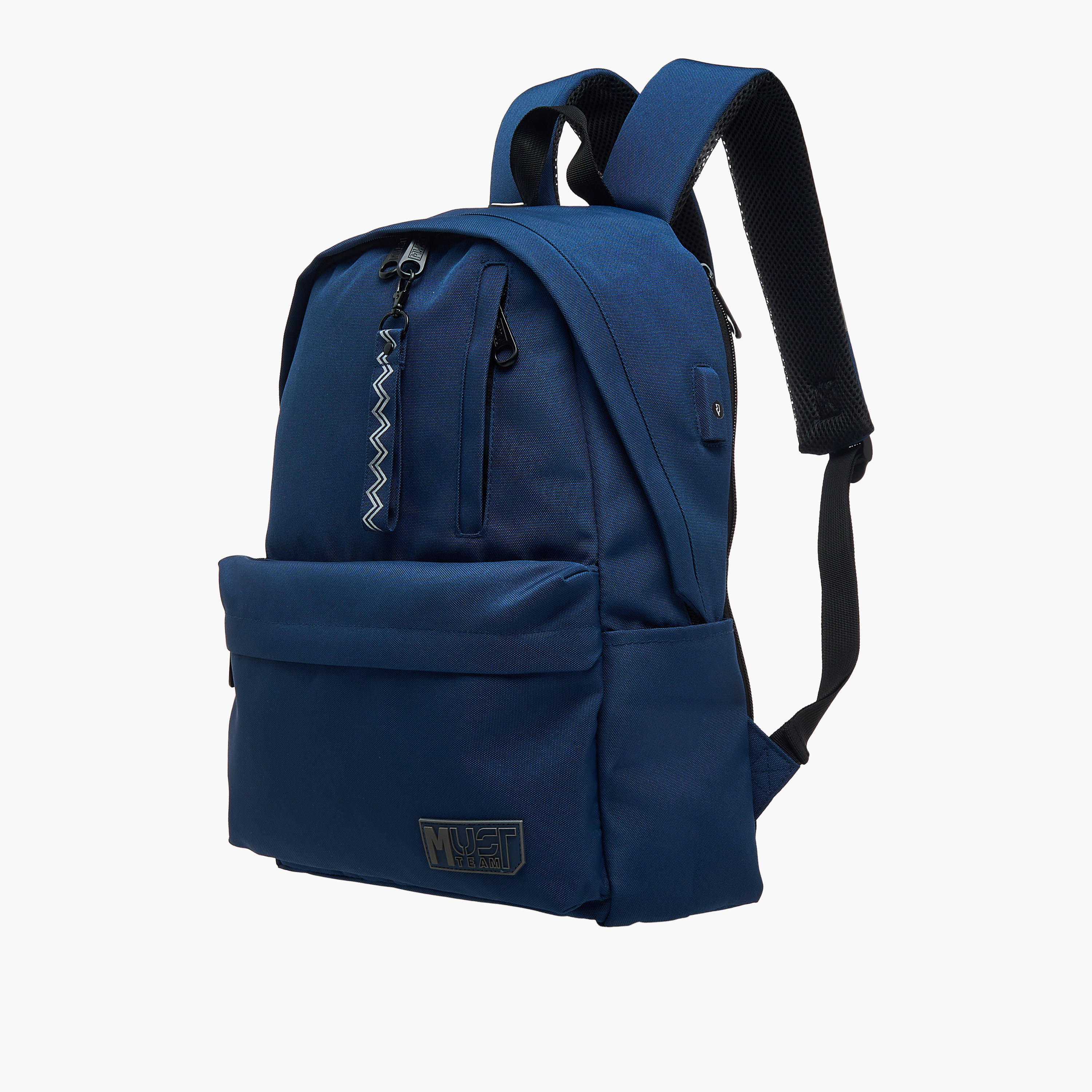 MUST Solid Backpack with Adjustable Straps and Zip Closure - 32x17x42 cms-school-bagsandbackpacks-backpacks-image-4