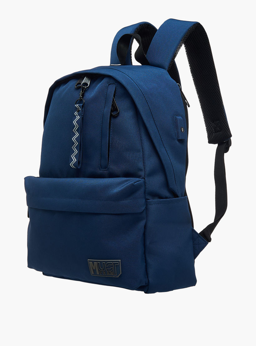 MUST Solid Backpack with Adjustable Straps and Zip Closure - 32x17x42 cms-school-bagsandbackpacks-backpacks-image-4