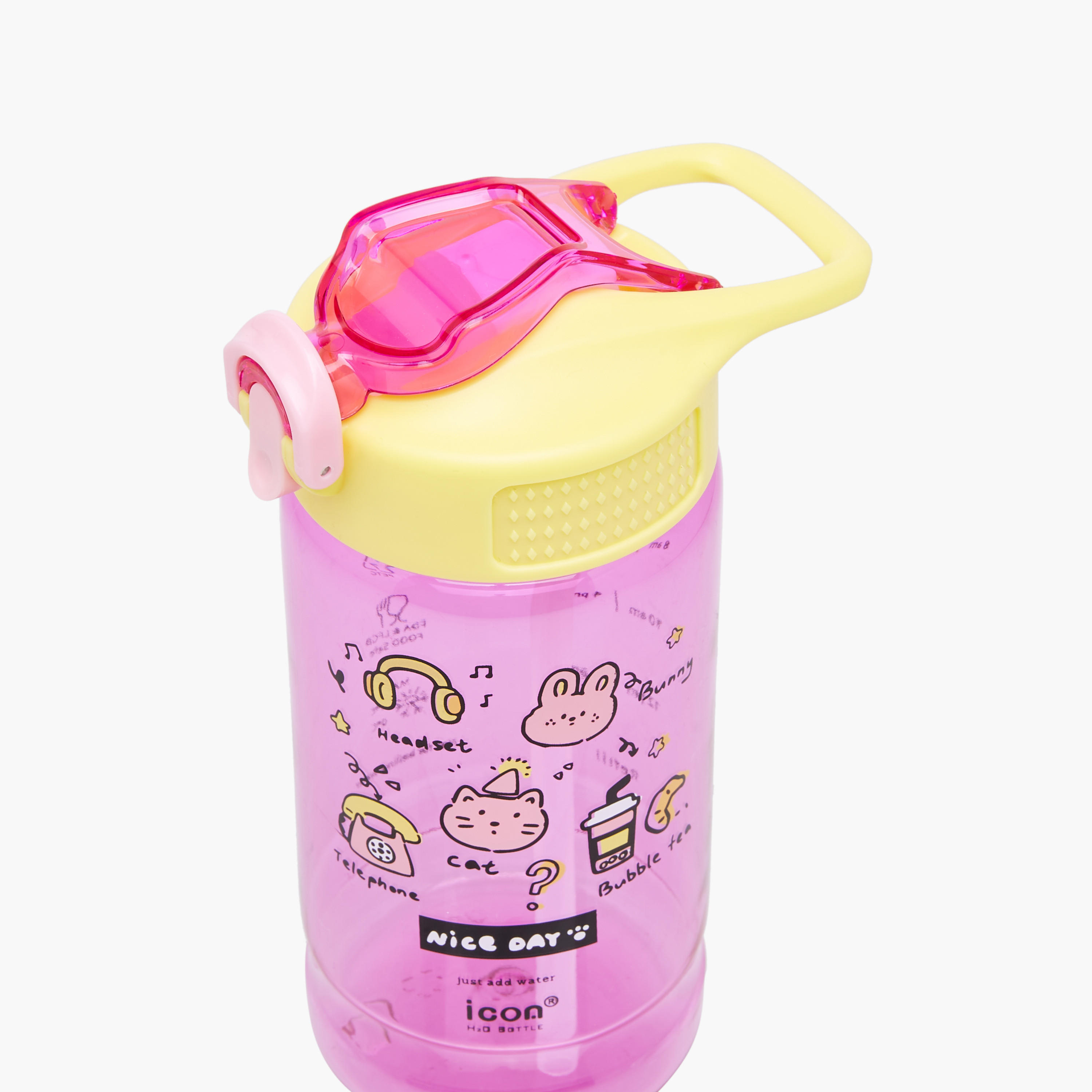 icon Doodle Plastic Water Bottle with BPA-Free – 500 ml-school-waterbottles-image-3