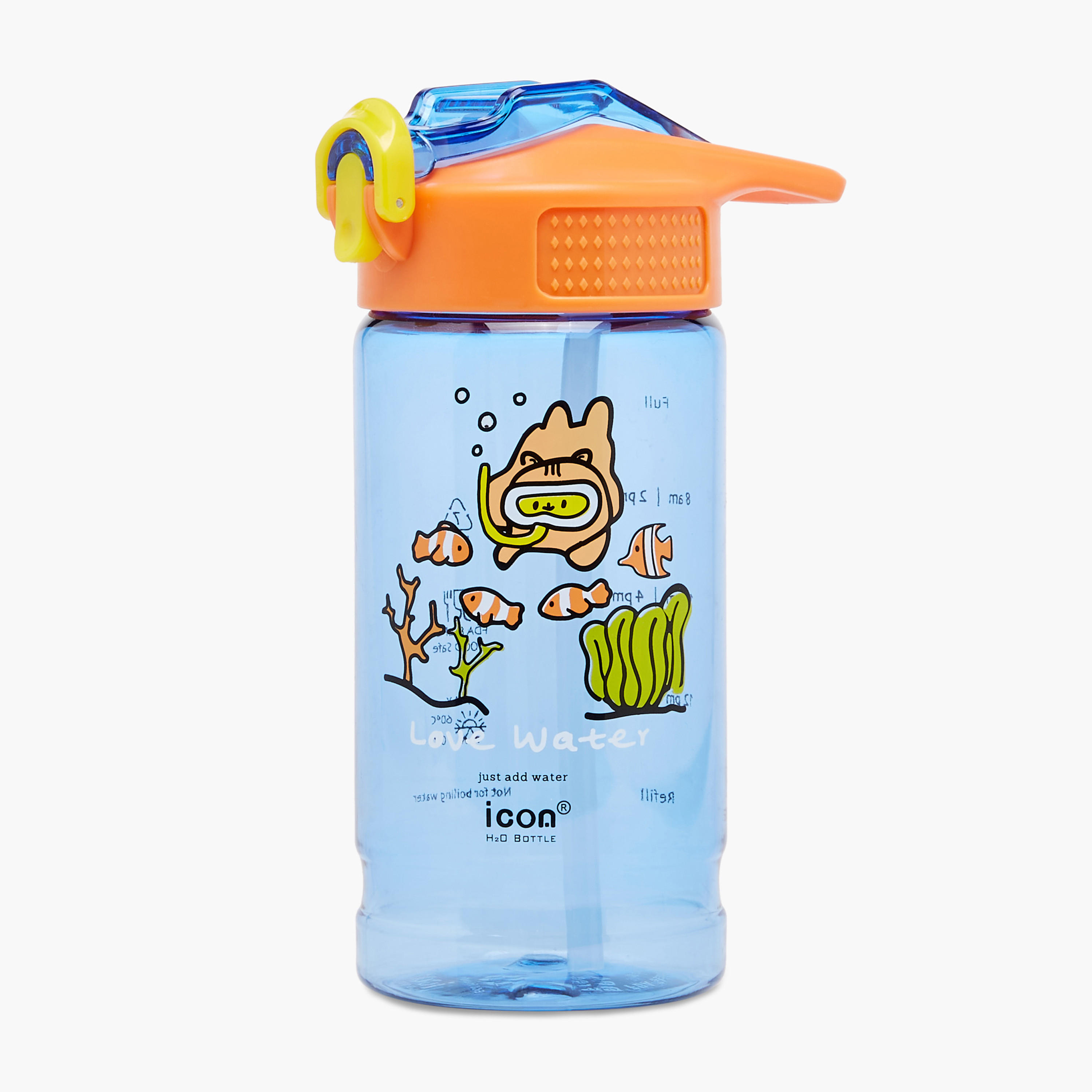 icon Printed Plastic Water Bottle with Sipper and BPA-Free – 500 ml-school-waterbottles-image-1