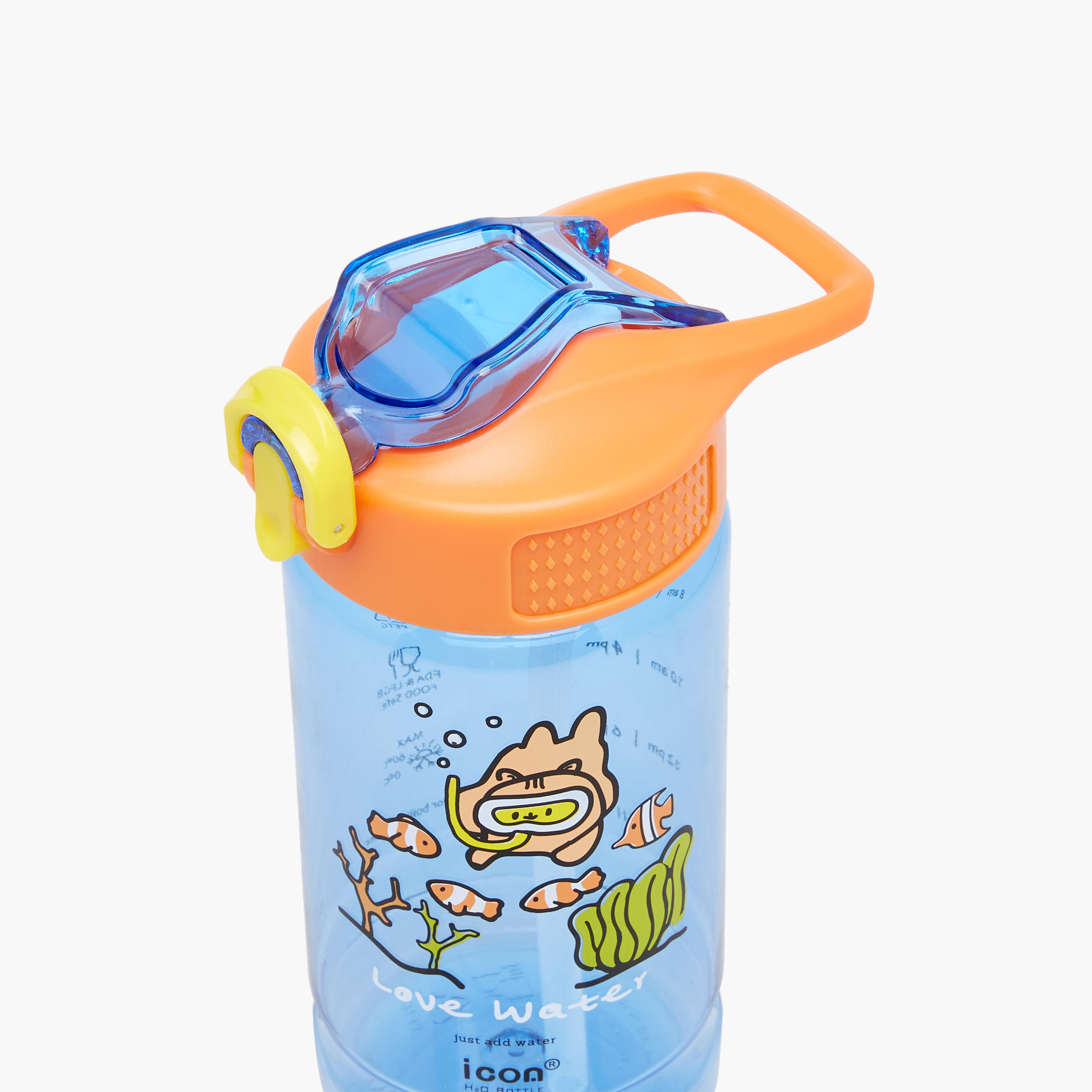 icon Printed Plastic Water Bottle with Sipper and BPA-Free – 500 ml-school-waterbottles-image-3