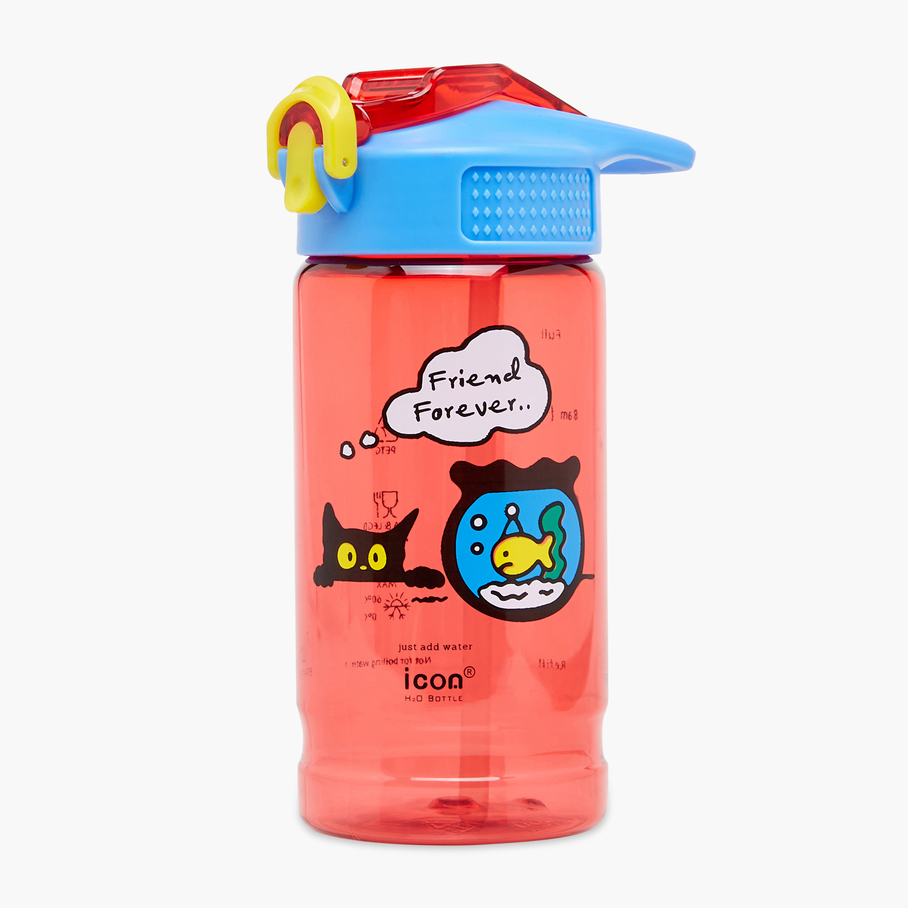 icon Cat Plastic Water Bottle with BPA-Free – 500 ml-school-waterbottles-image-1