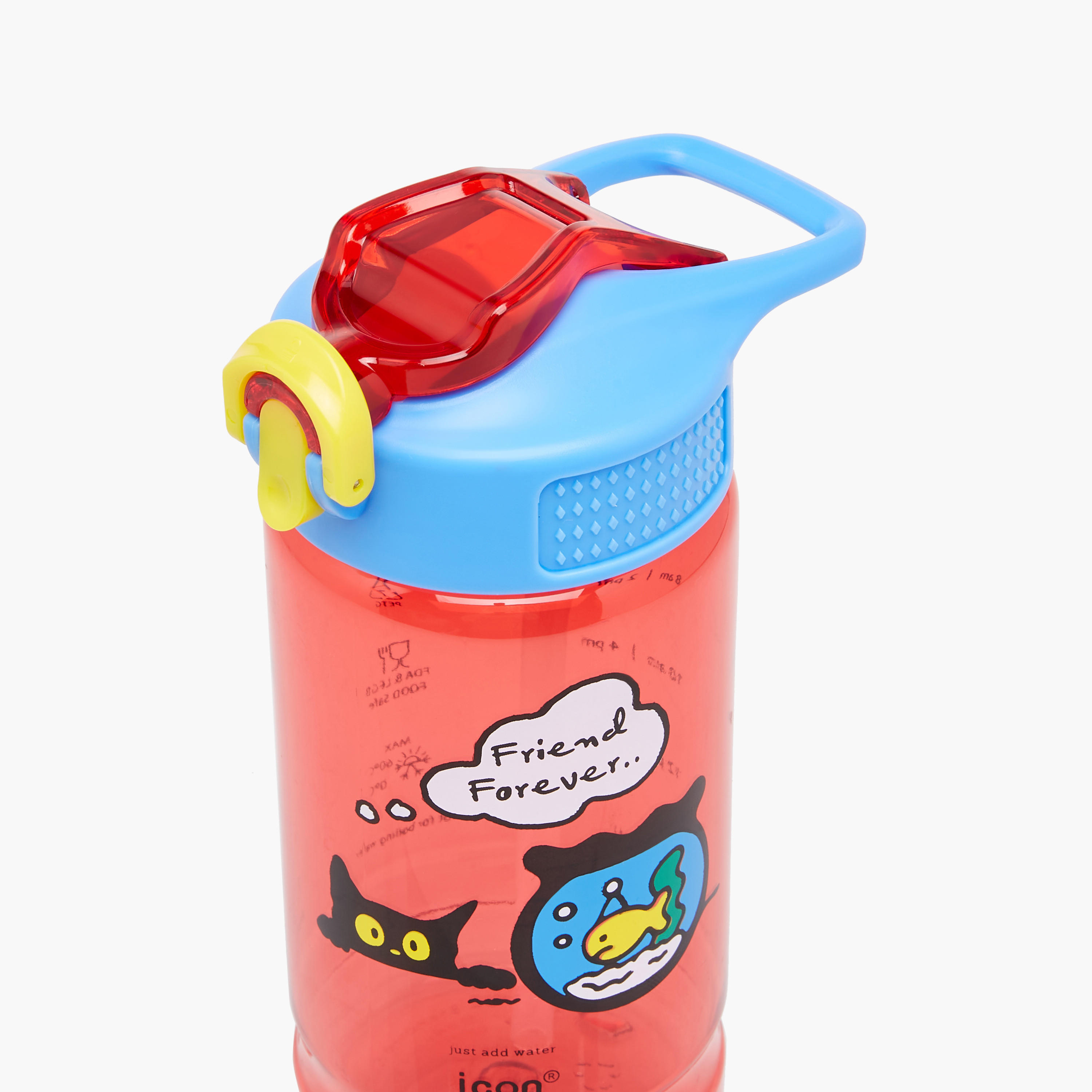 icon Cat Plastic Water Bottle with BPA-Free – 500 ml-school-waterbottles-image-3