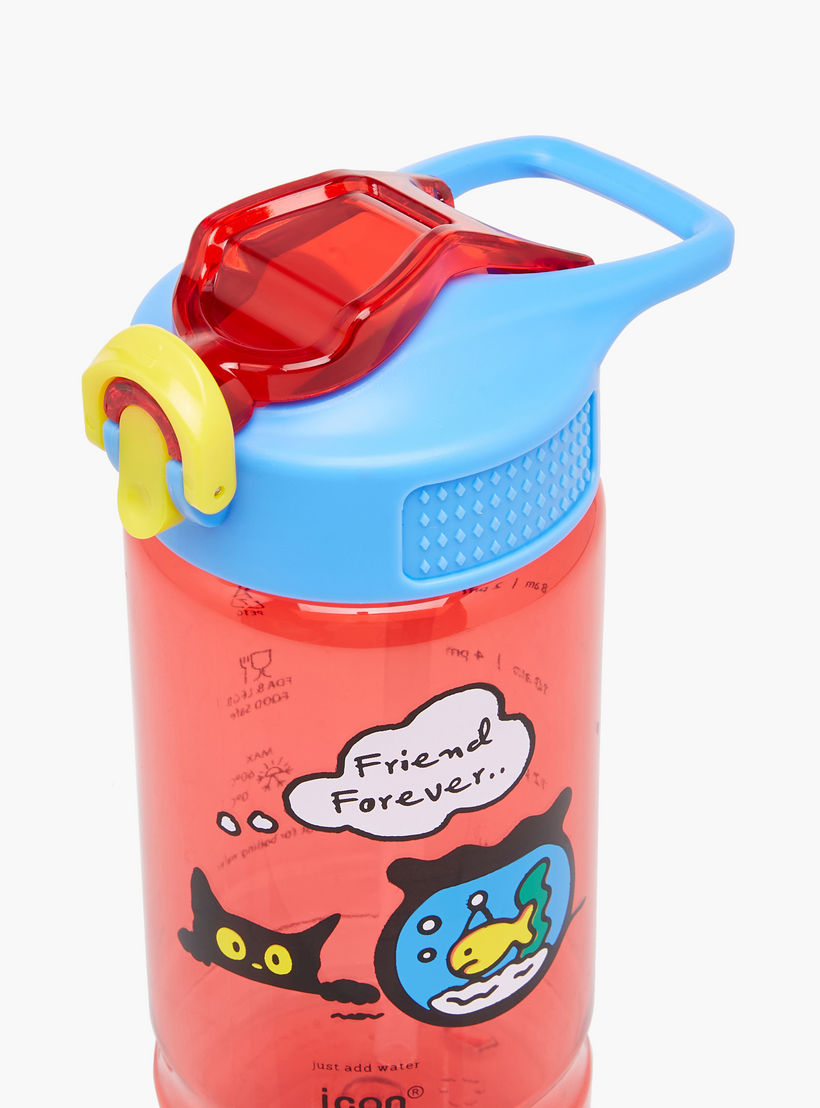 icon Cat Plastic Water Bottle with BPA-Free – 500 ml-school-waterbottles-image-3