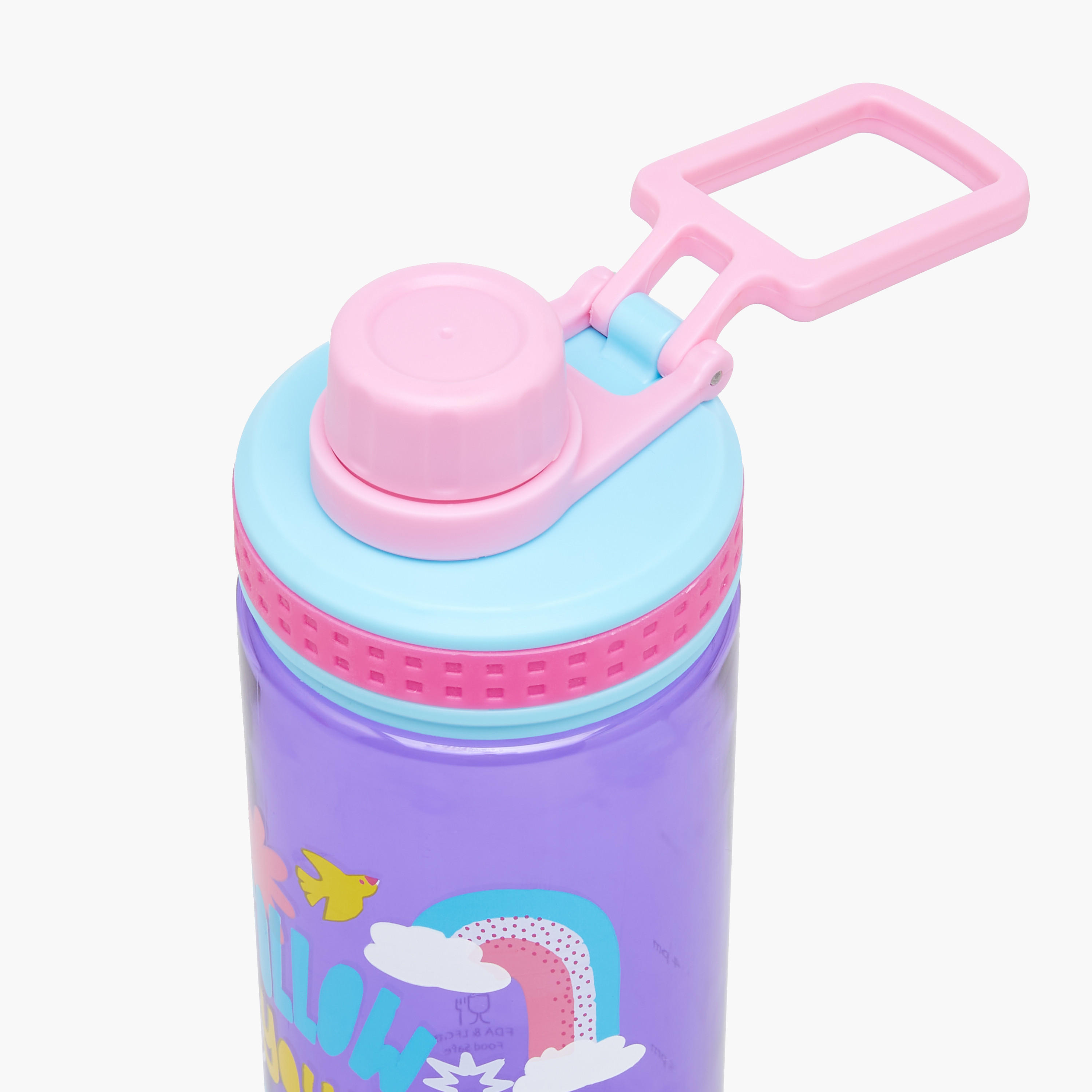 قارورة ماء بلاستيك خالية من مادة البيسفينول أ بطبعات من آيكون - 700 مل-school-waterbottles-image-3