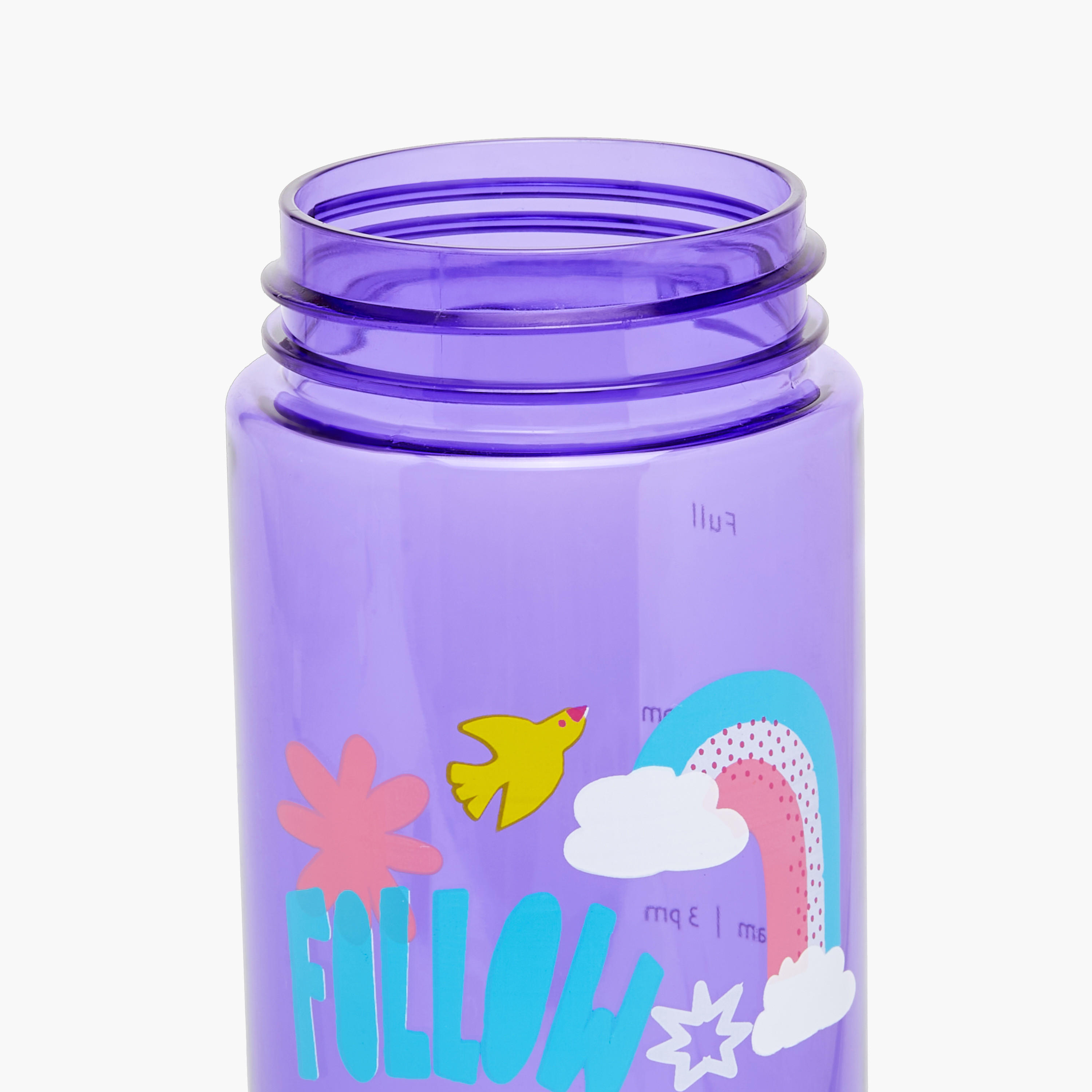 قارورة ماء بلاستيك خالية من مادة البيسفينول أ بطبعات من آيكون - 700 مل-school-waterbottles-image-6