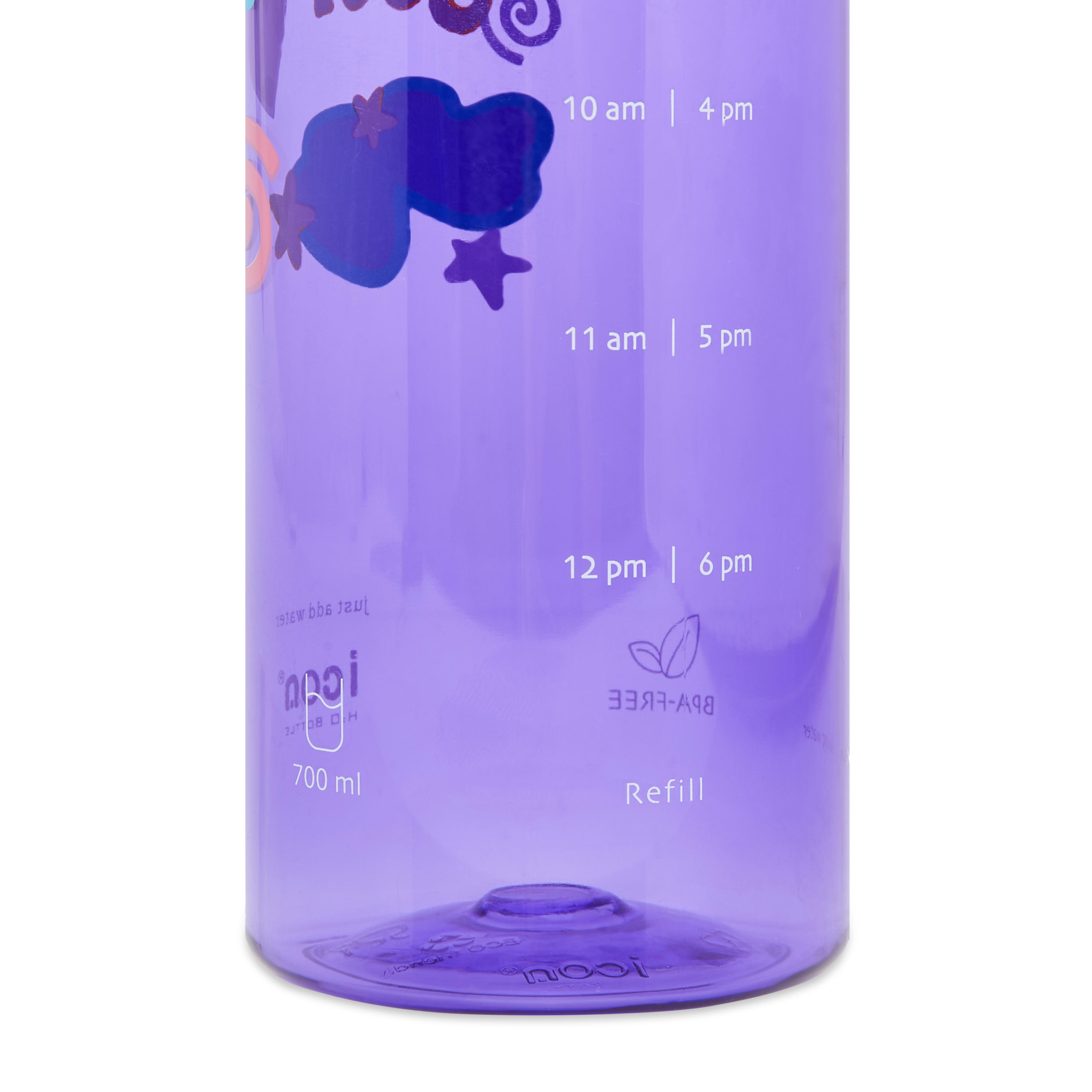 قارورة ماء بلاستيك خالية من مادة البيسفينول أ بطبعات من آيكون - 700 مل-school-waterbottles-image-7