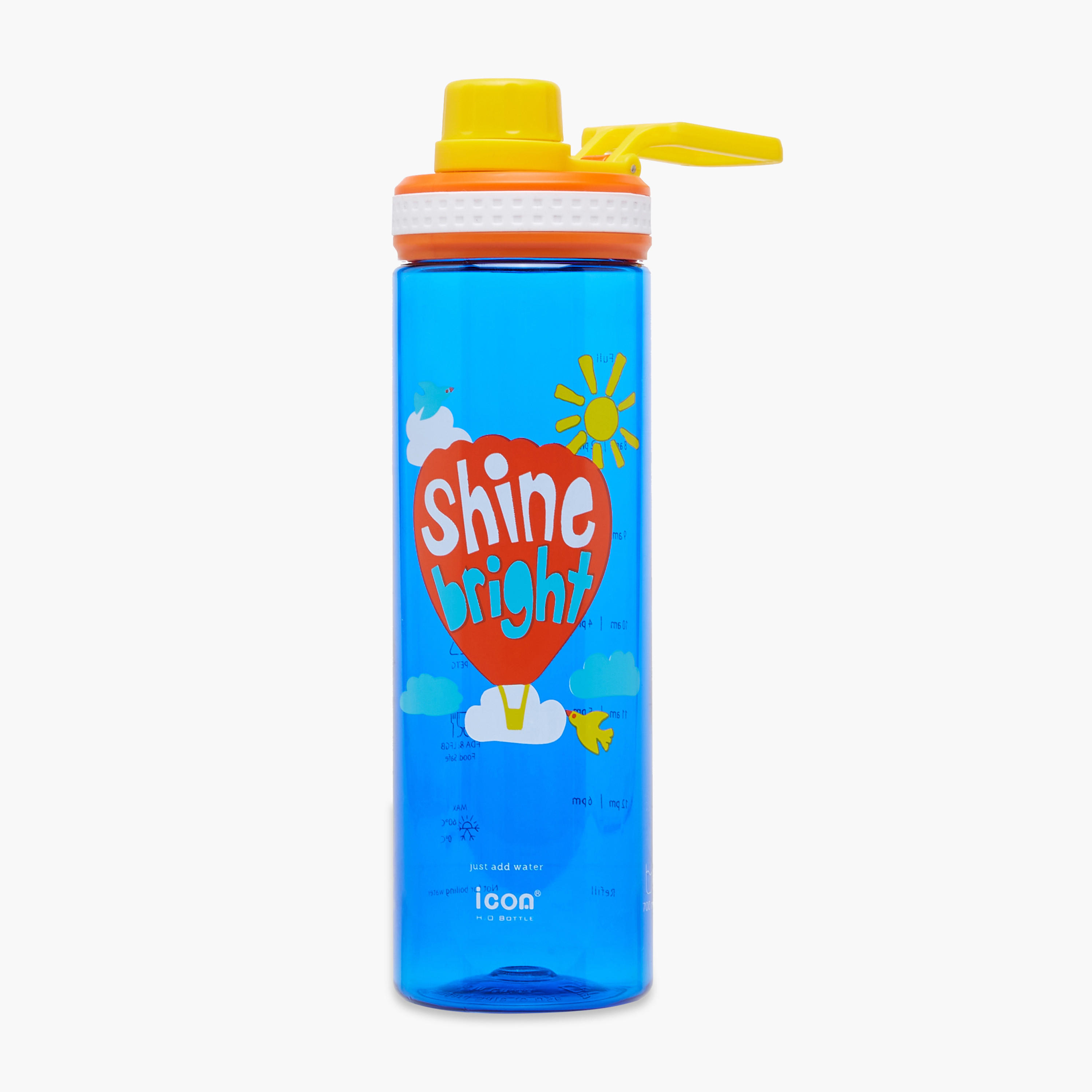 icon Slogan Plastic Water Bottle with BPA-Free – 700 ml-school-waterbottles-image-1