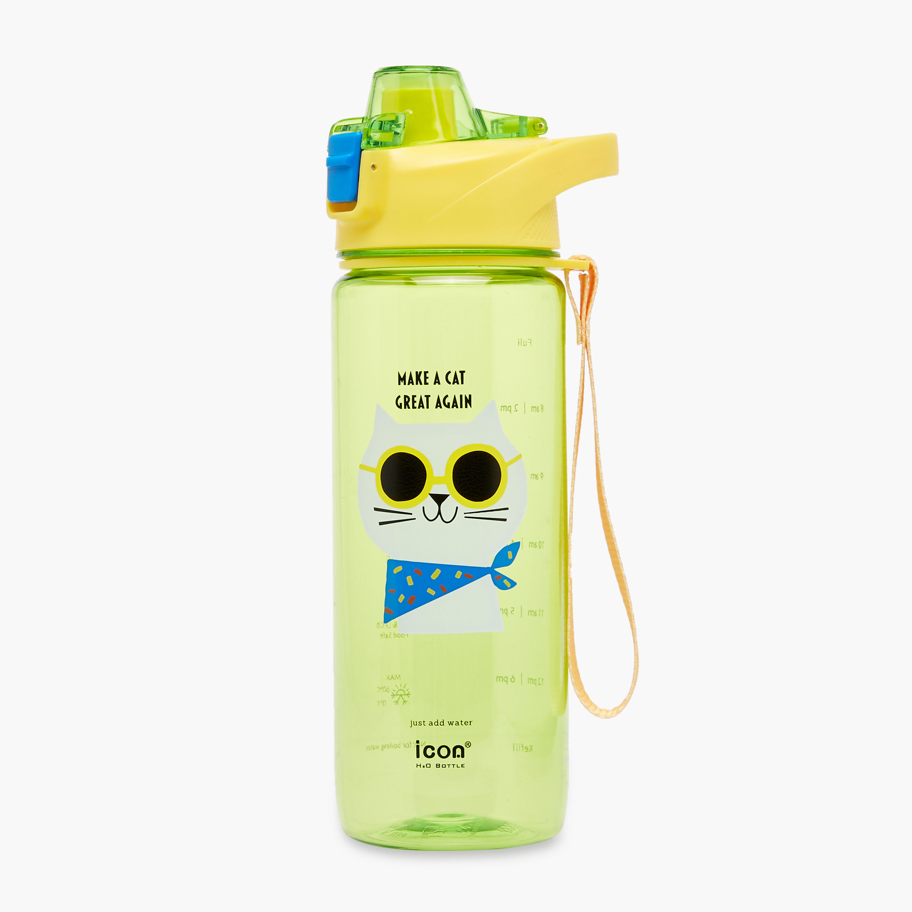 icon Cat Plastic Water Bottle with BPA-Free – 750 ml-school-waterbottles-image-1