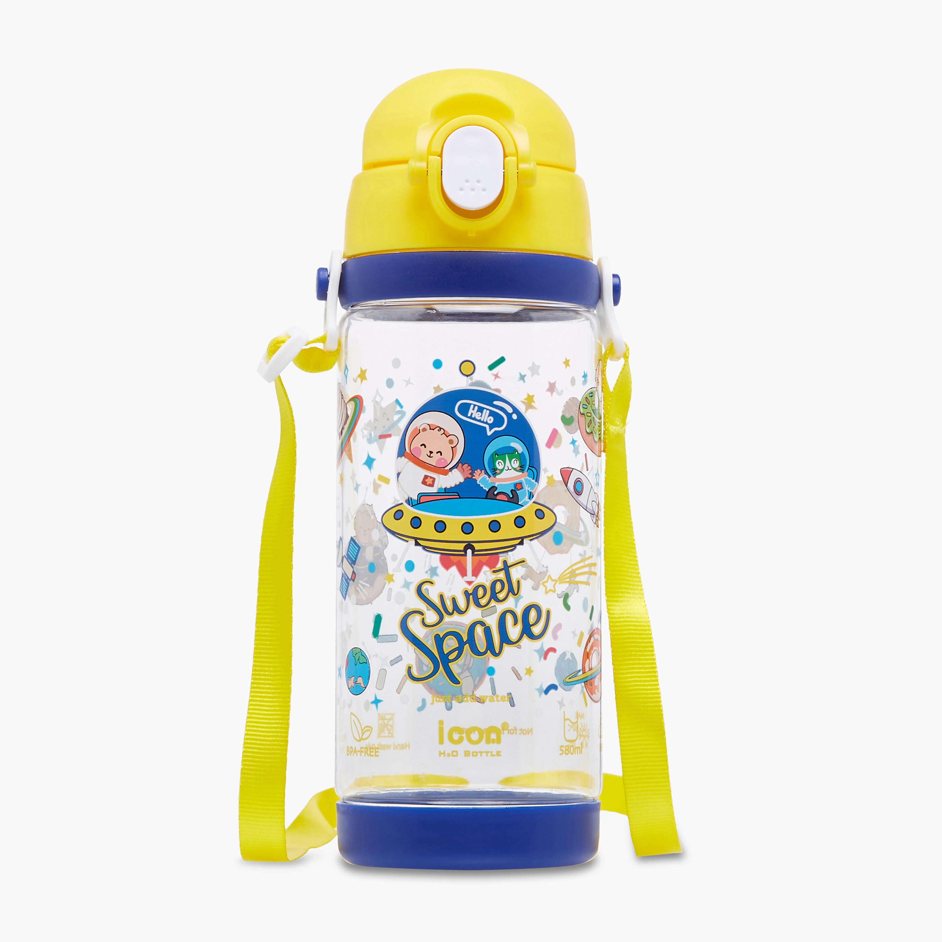 icon Space Plastic Water Bottle with Sipper and BPA-Free – 580 ml-school-waterbottles-image-1