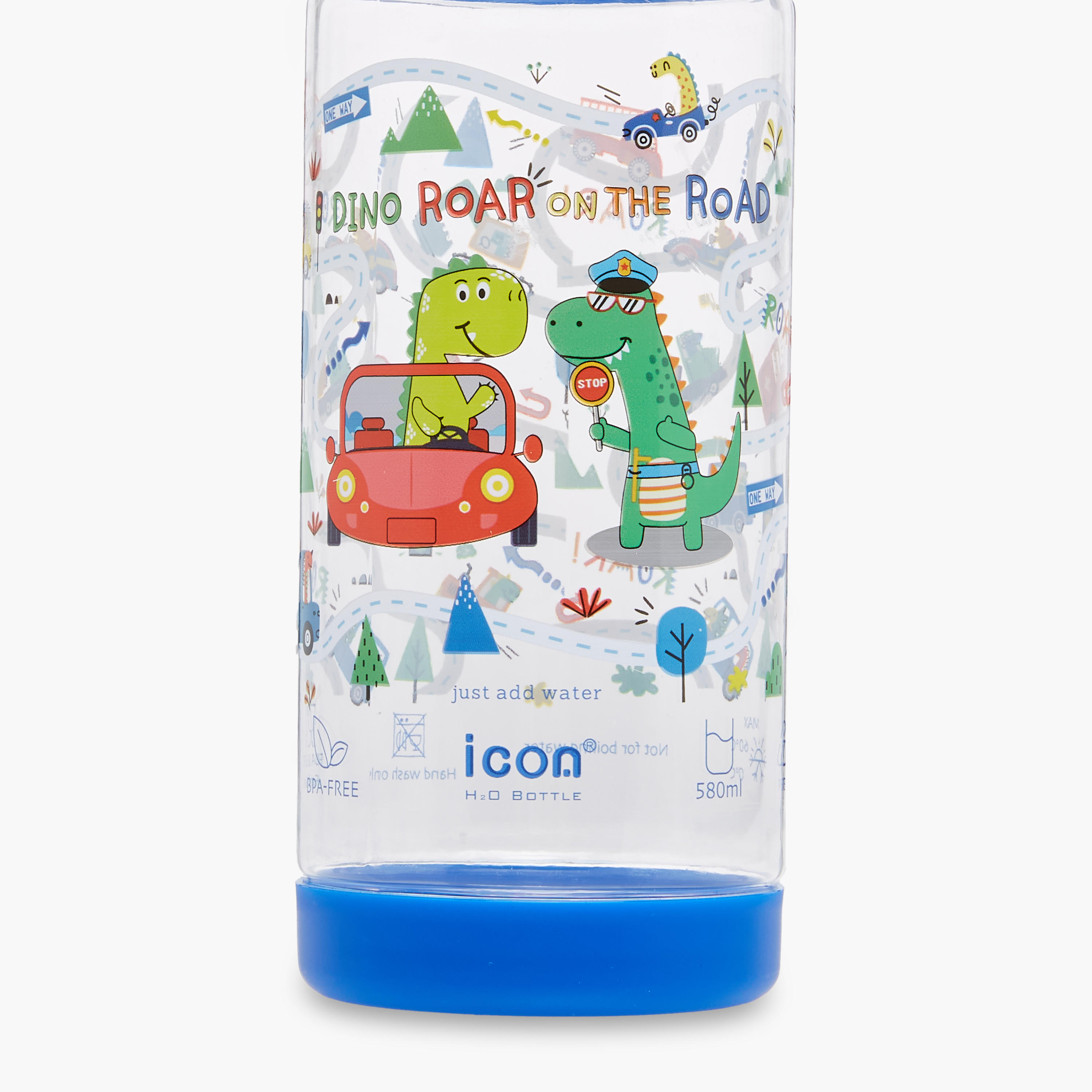 icon Dinosaur Plastic Water Bottle with Sipper and BPA-Free – 580 ml-school-waterbottles-image-7