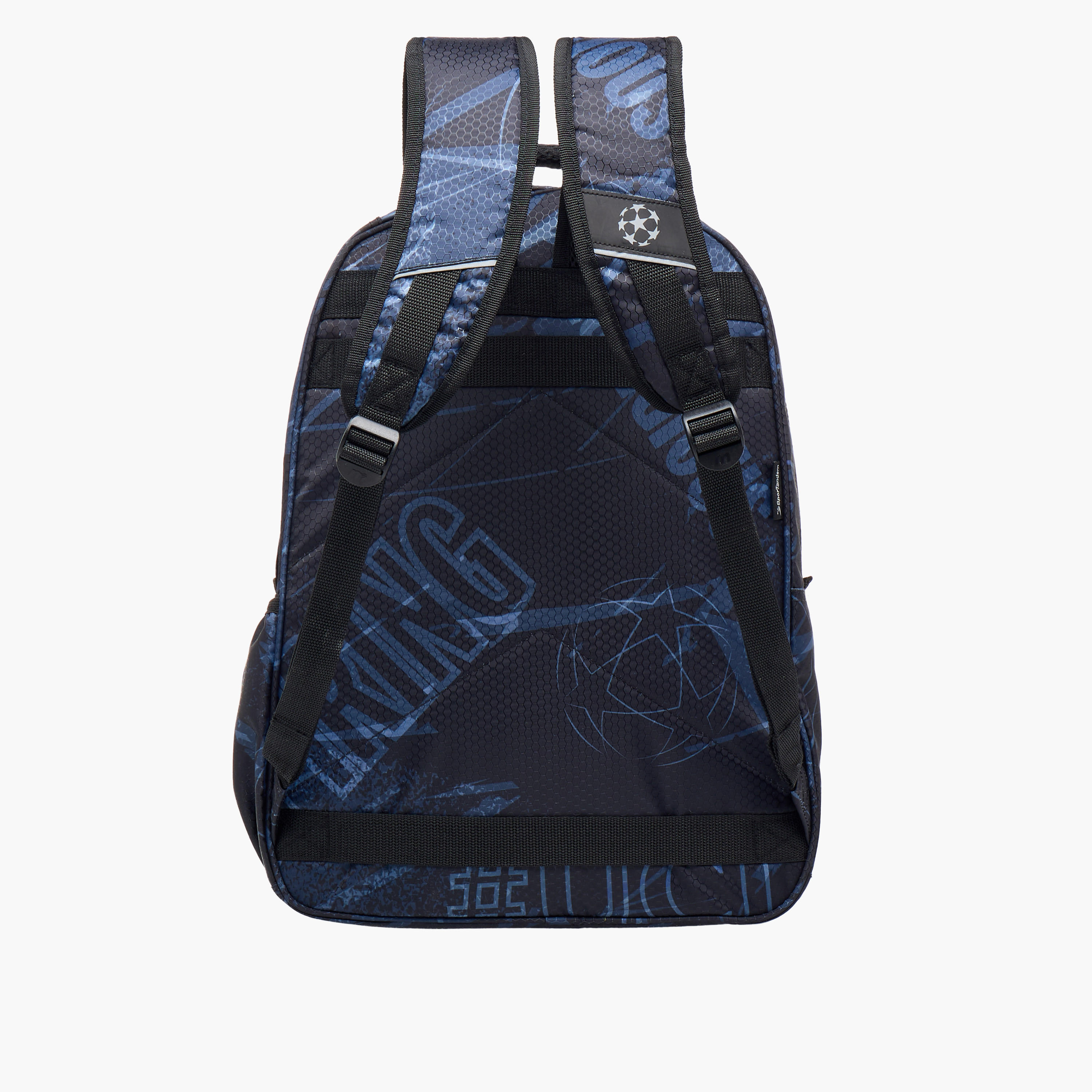 Champions League Printed Backpack with Adjustable Straps and Zip Closure - 34x15x46 cms-school-bagsandbackpacks-backpacks-image-4