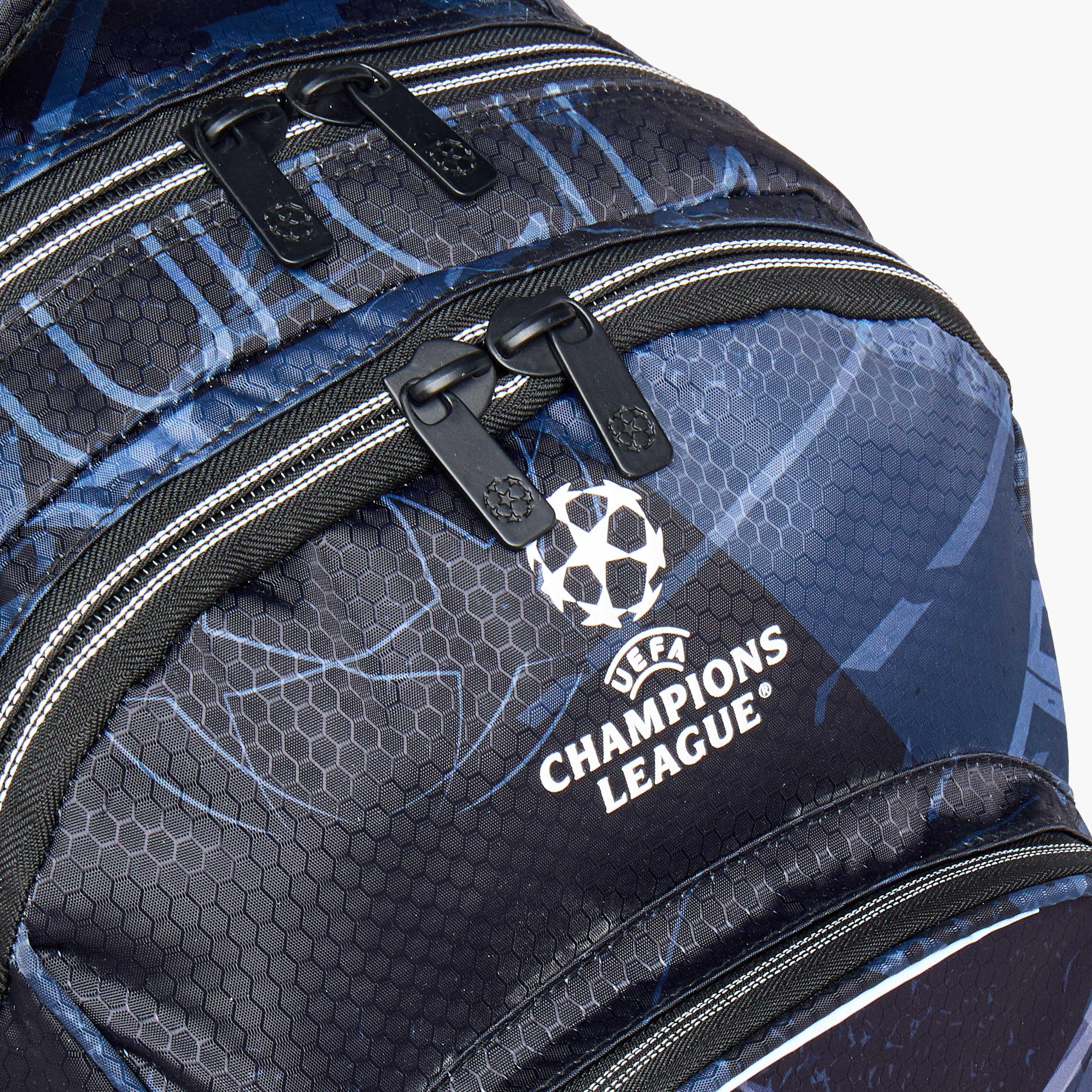 Champions League Printed Backpack with Adjustable Straps and Zip Closure - 34x15x46 cms-school-bagsandbackpacks-backpacks-image-6