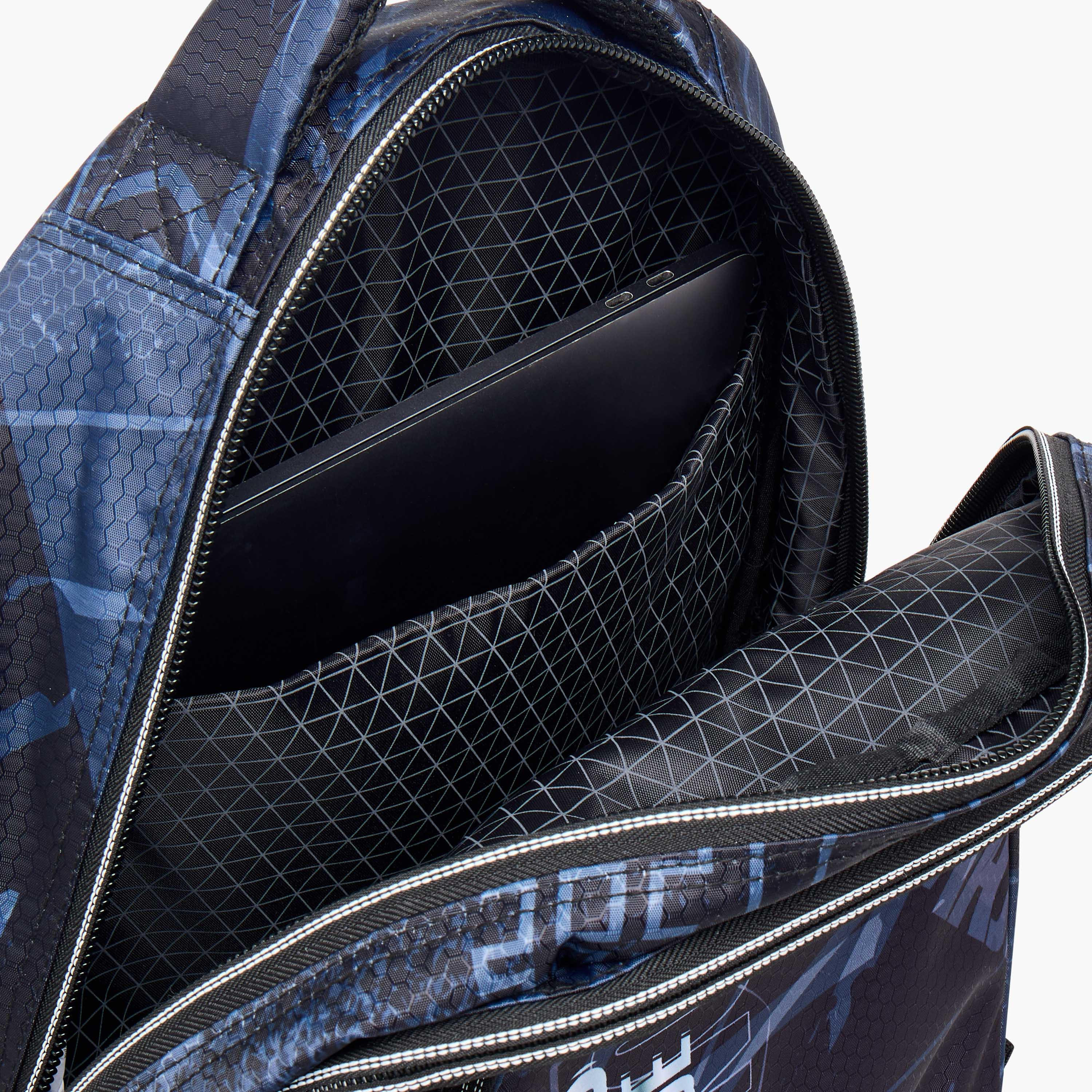 Champions League Printed Backpack with Adjustable Straps and Zip Closure - 34x15x46 cms-school-bagsandbackpacks-backpacks-image-8