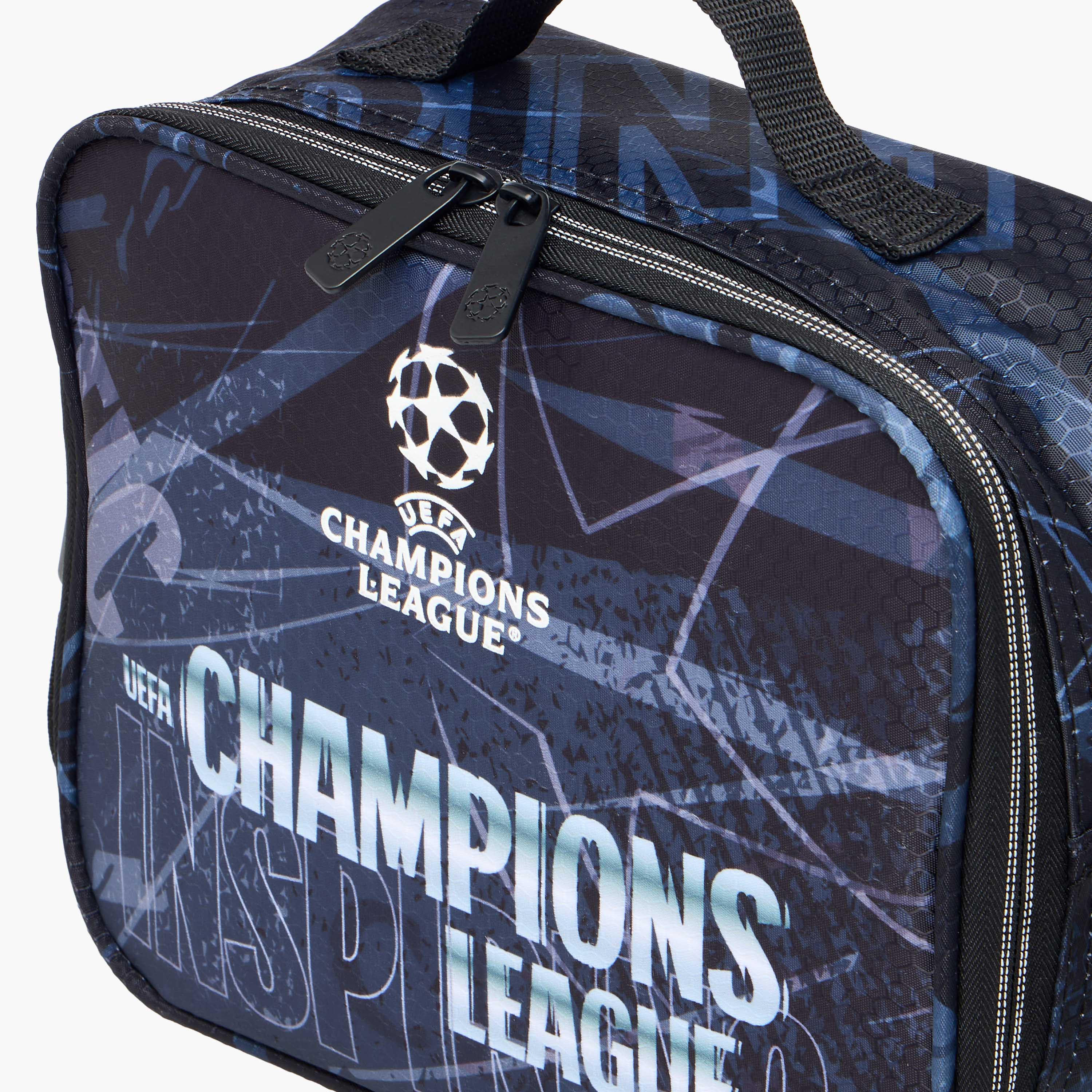Champions League Printed Lunch Bag with Adjustable Strap and Zip Closure-school-lunchessentials-lunchbags-image-4