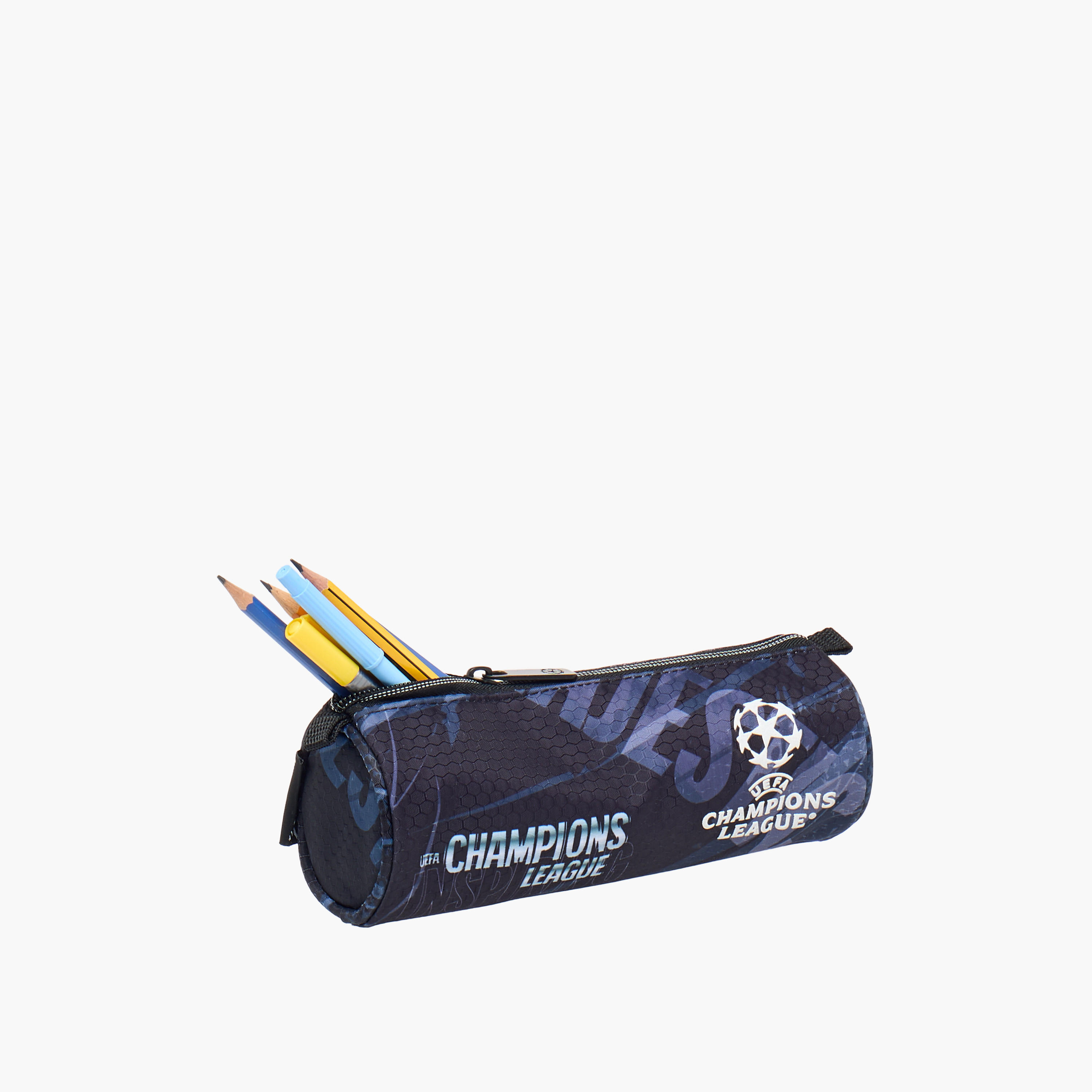 Champions League Printed Pencil Pouch with Zip Closure-school-stationery-pencilcases-image-5