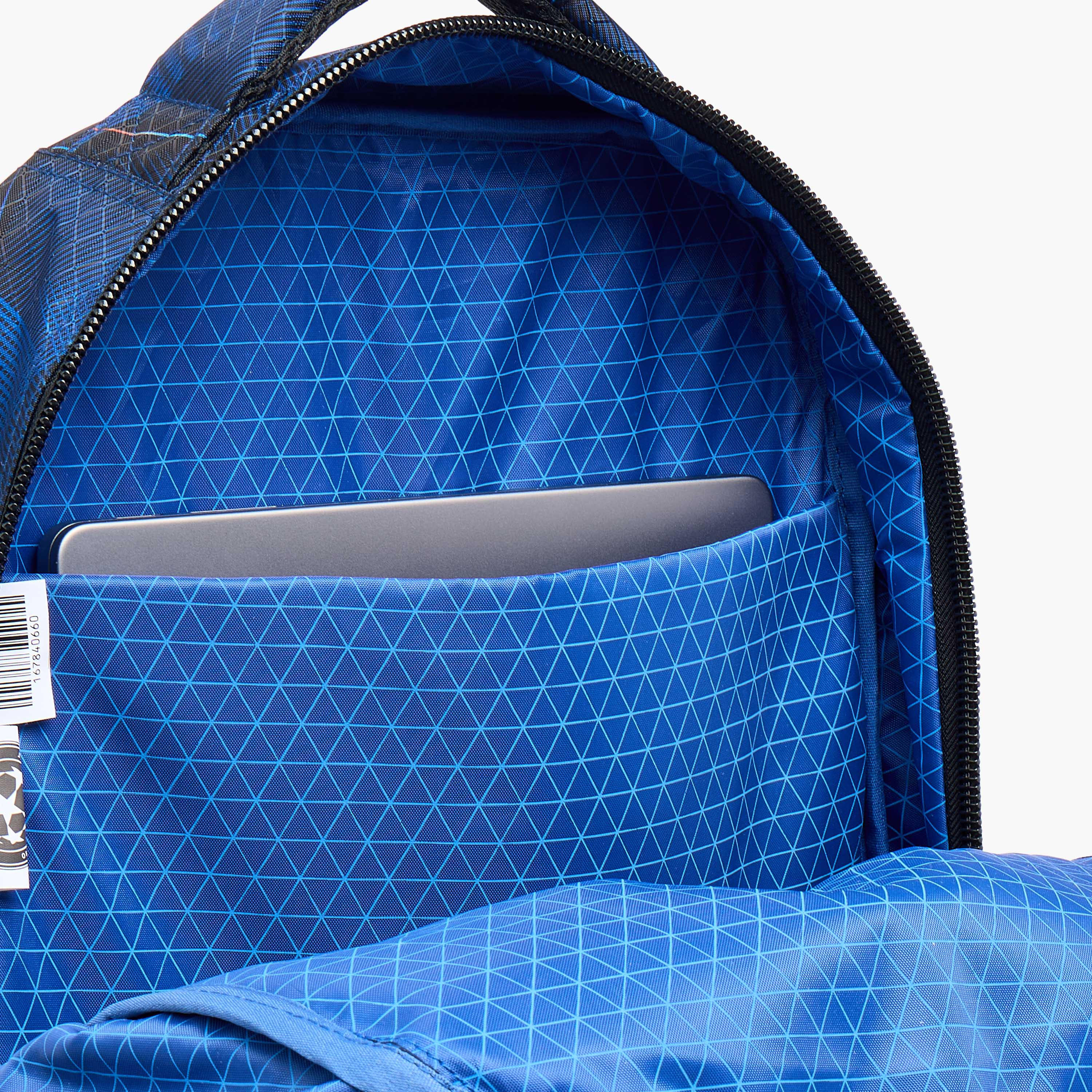 Champions League Printed Backpack with Adjustable Straps and Zip Closure - 34x15x46 cms-school-bagsandbackpacks-backpacks-image-8
