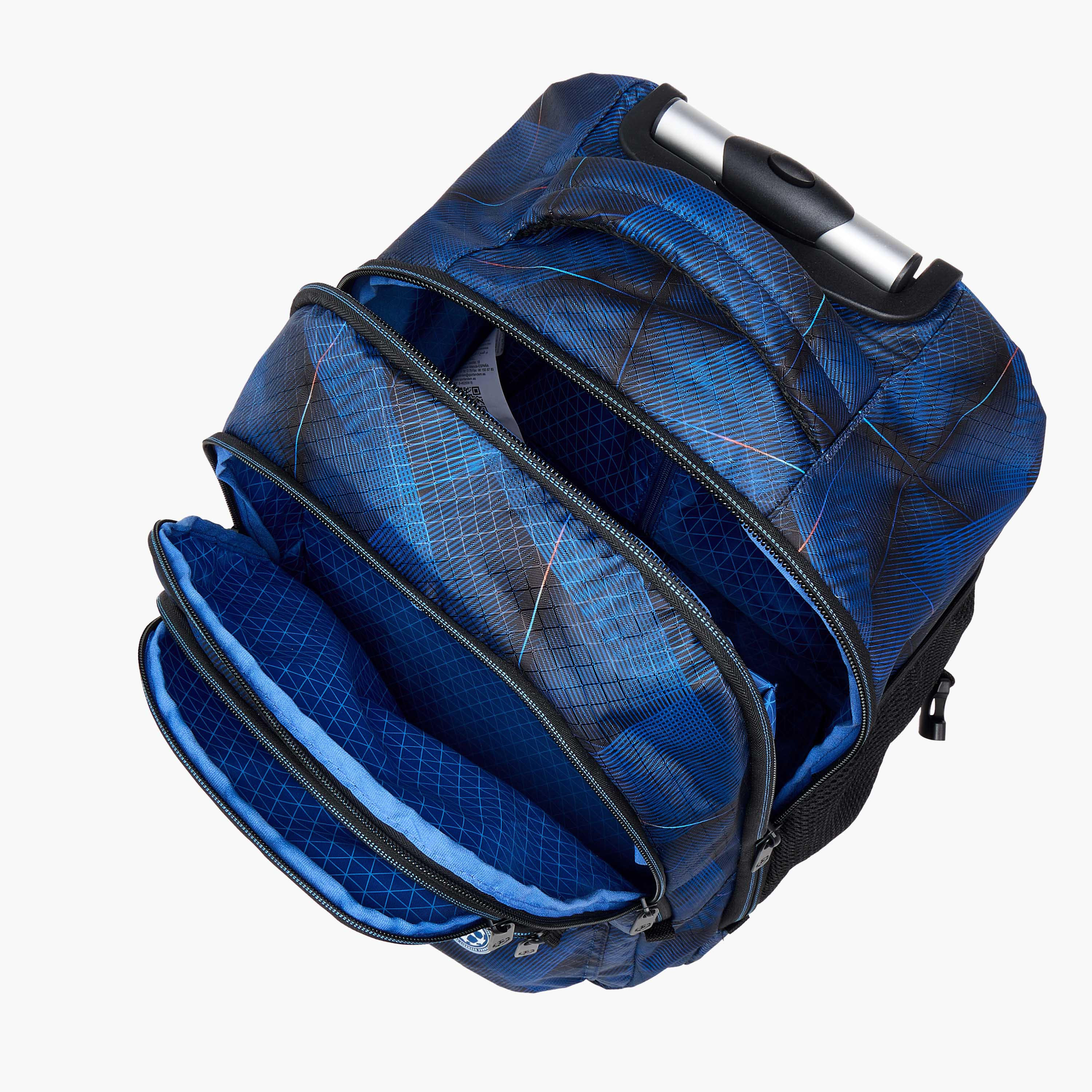Champions League Football Trolley Bag for Boys 8-13 Years with Retractable Handle -school-bagsandbackpacks-trolleybags-image-10