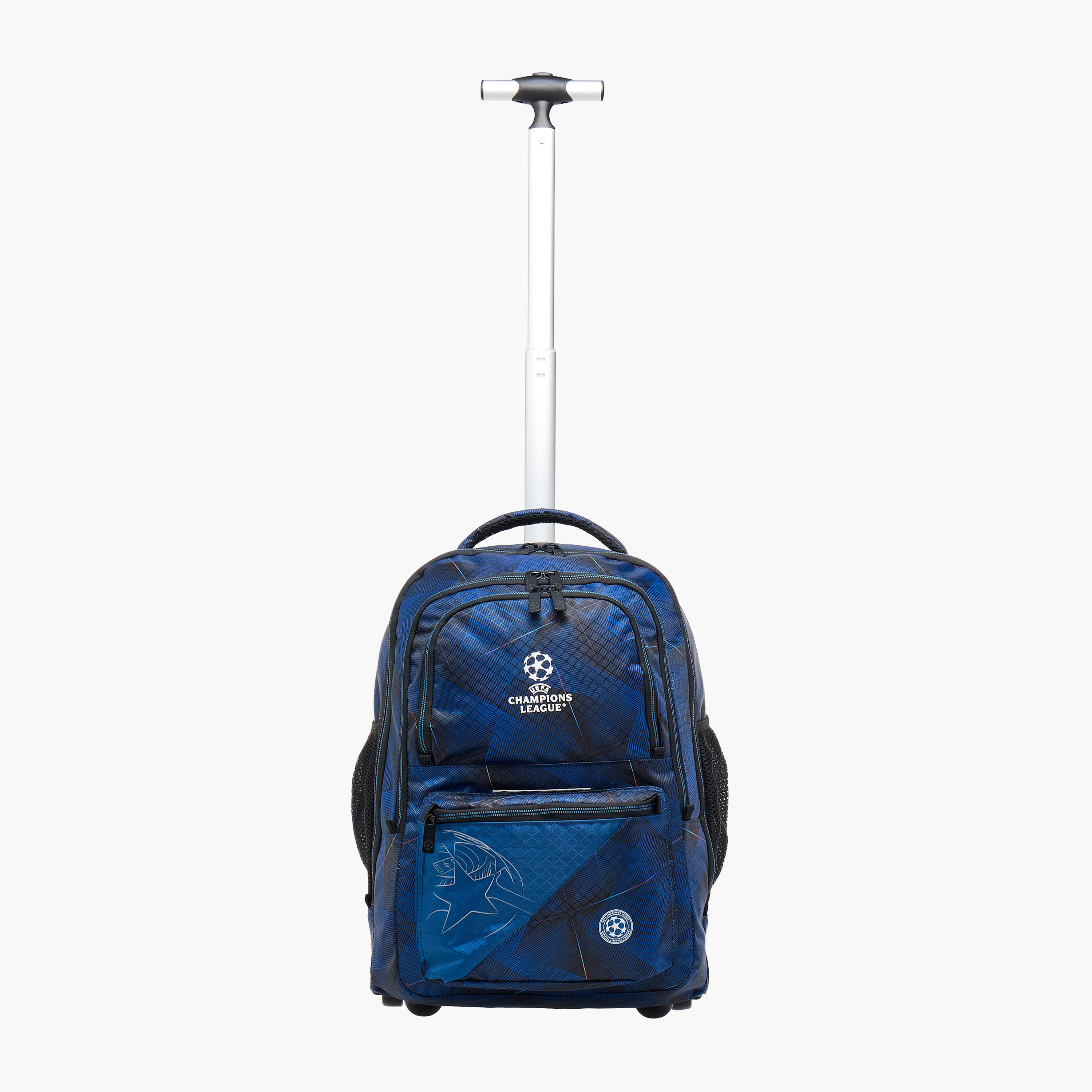 Champions League Football Trolley Bag for Boys 8-13 Years with Retractable Handle -school-bagsandbackpacks-trolleybags-image-2