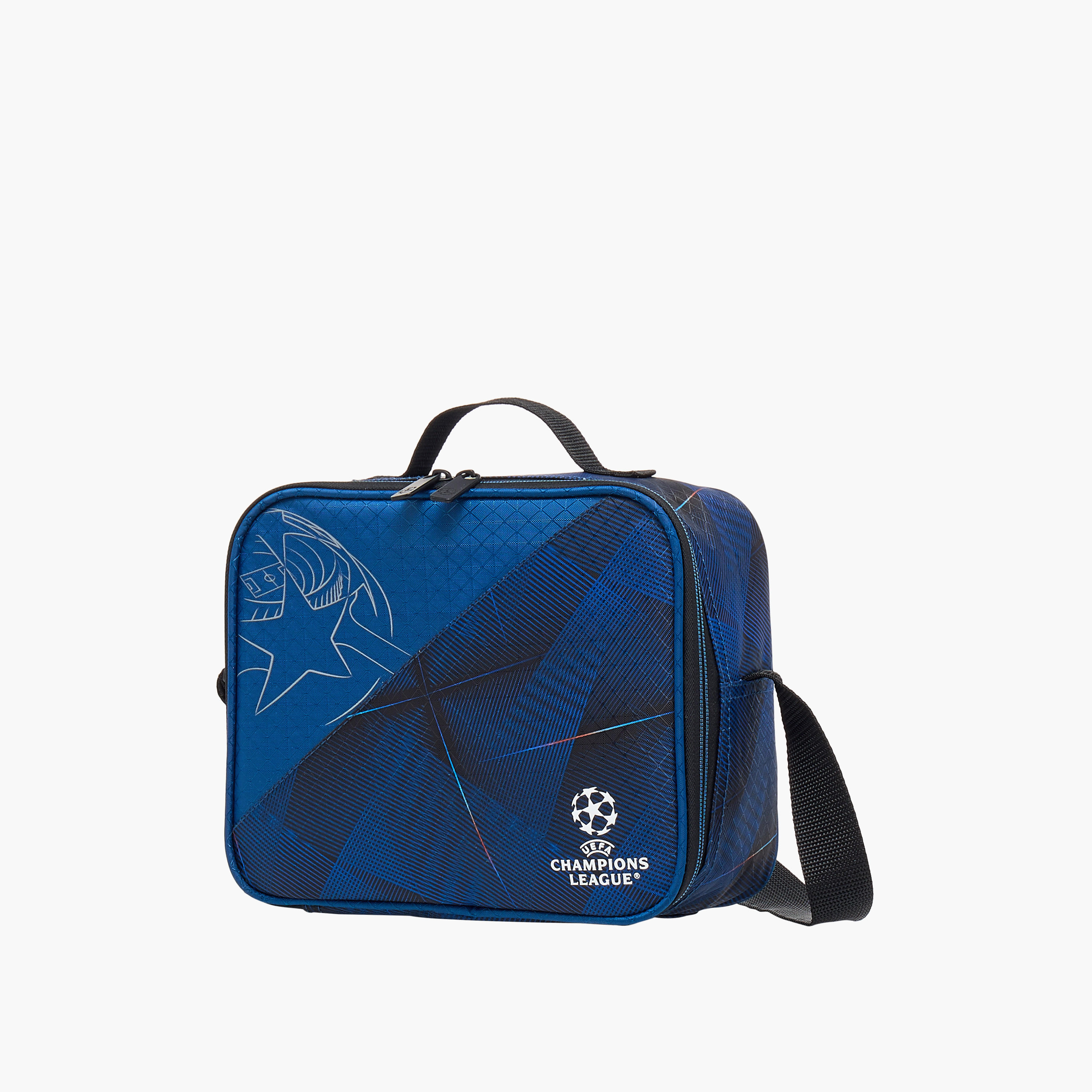 Champions League Printed Lunch Bag with Adjustable Strap and Zip Closure-school-lunchessentials-lunchbags-image-2