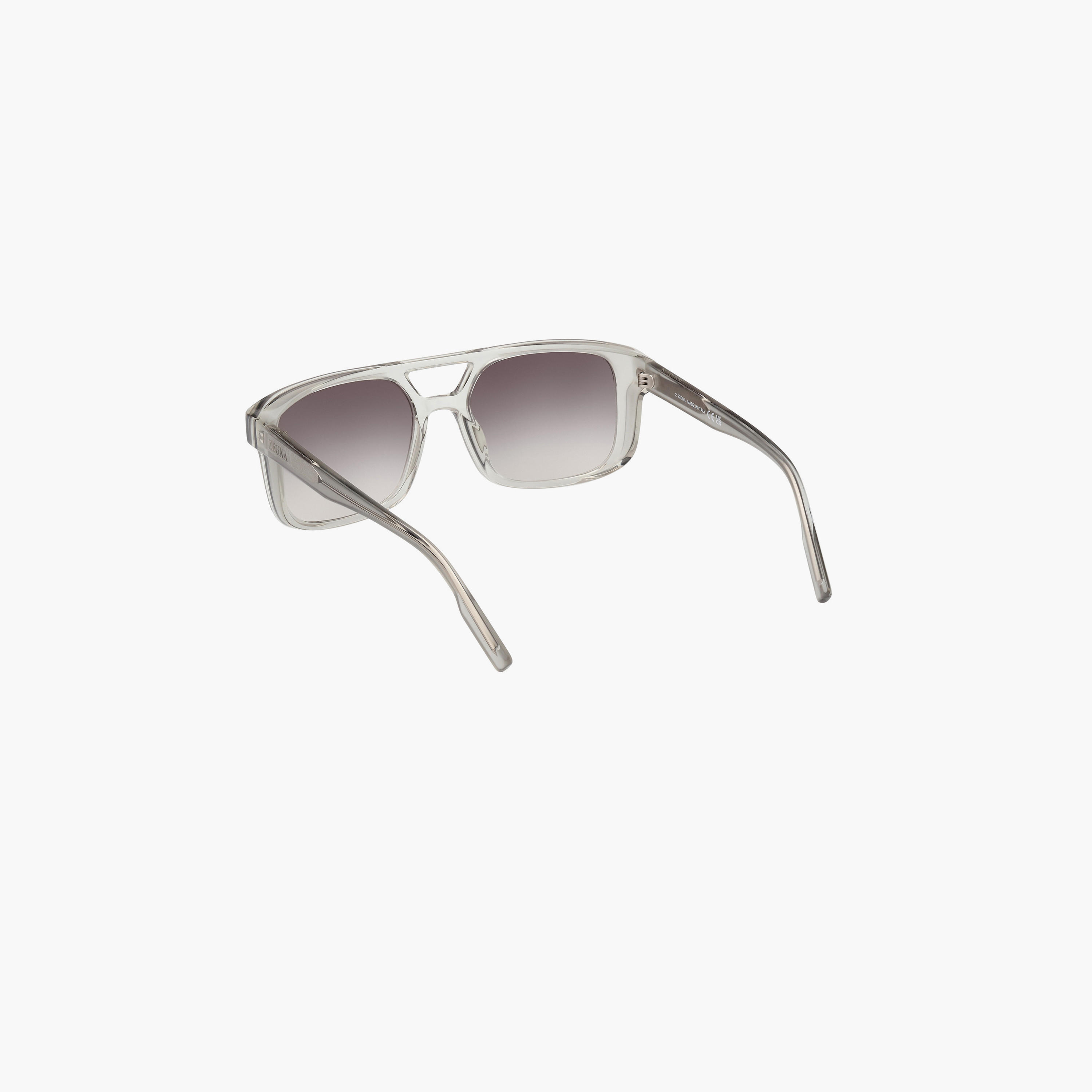 Zegna 57 MM Gradient Smoke Navigator Sunglasses EZ020920B57-men-sunglasses-image-6
