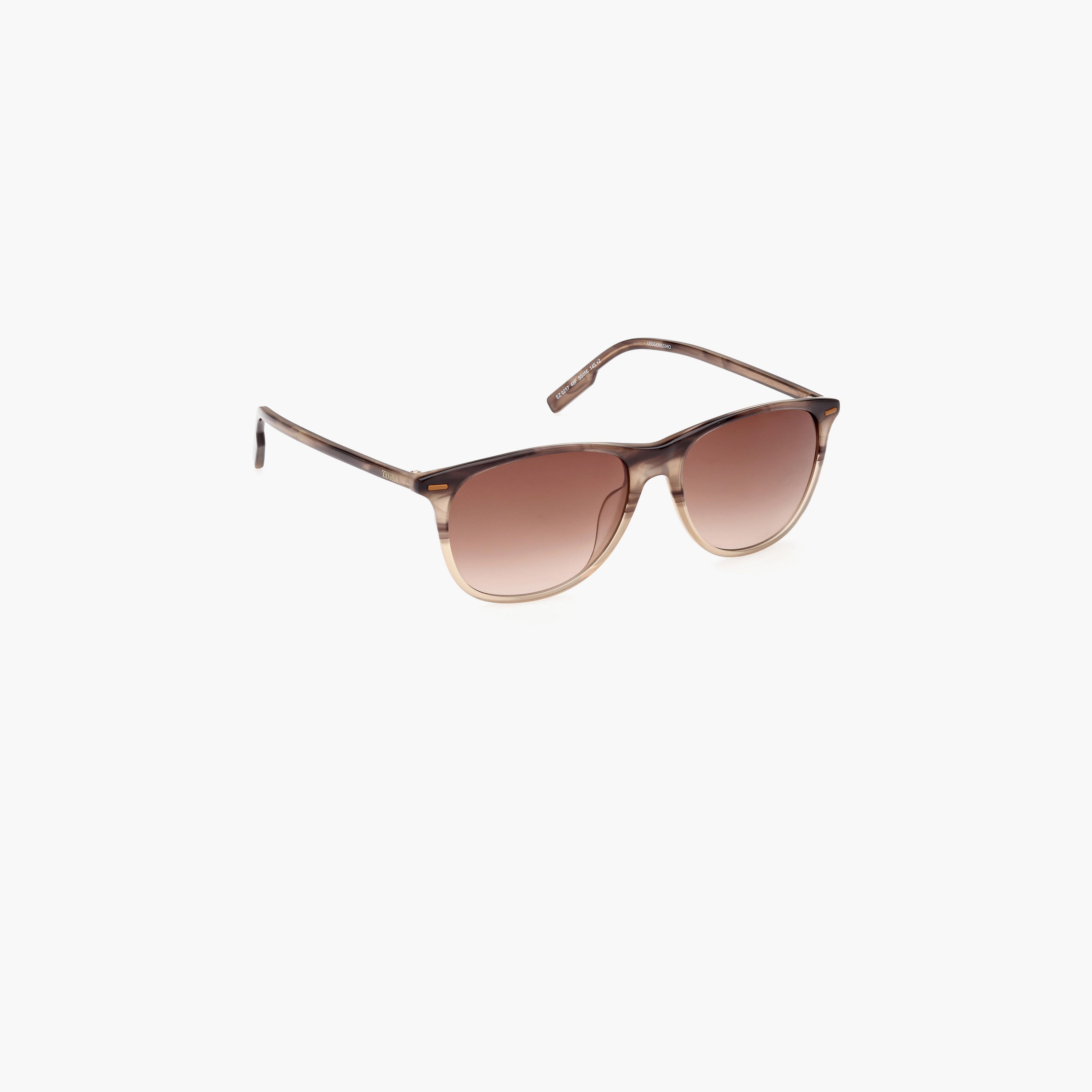 Zegna 55 MM Gradient Brown Geometric Sunglasses EZ021748F55-men-sunglasses-image-3