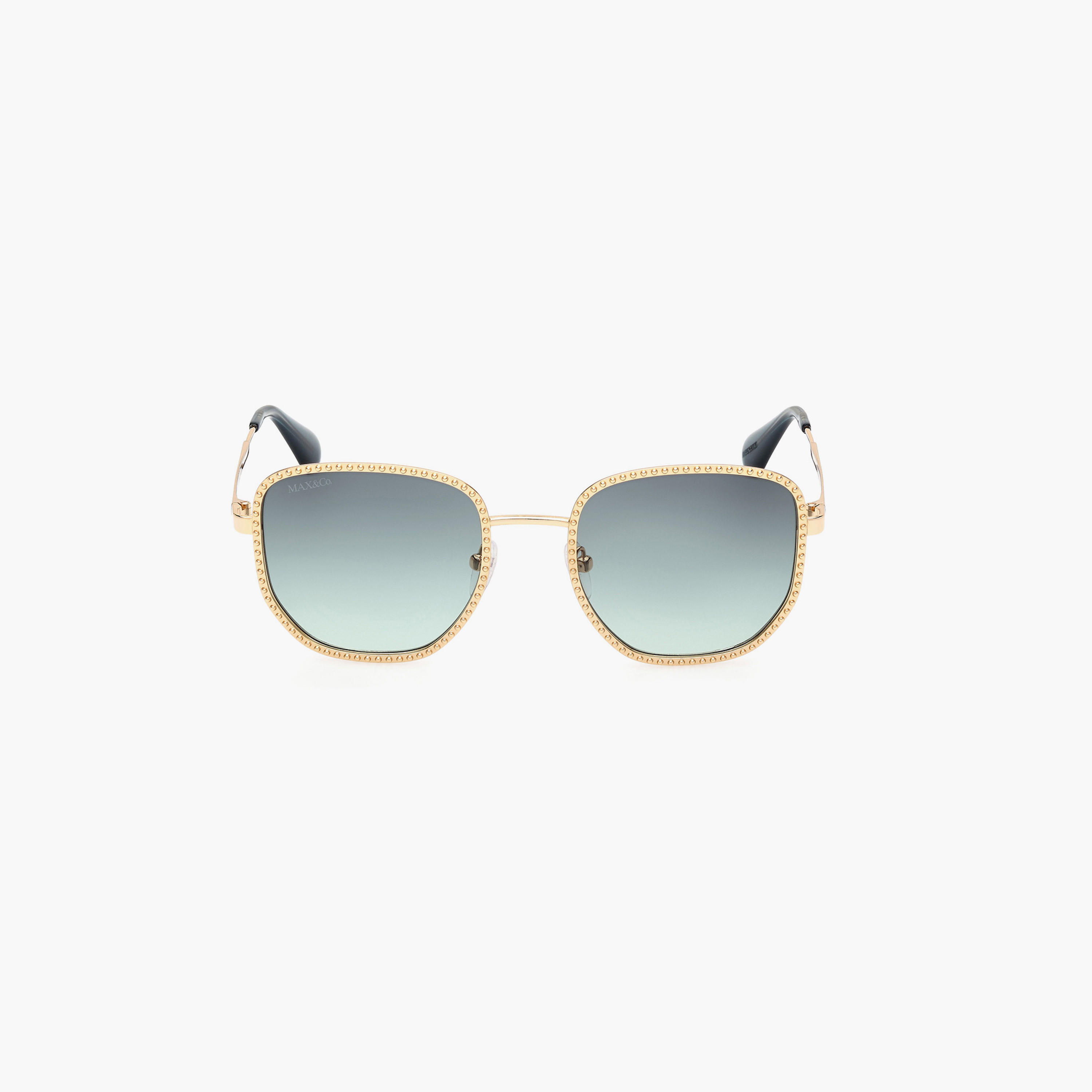 Max&Co. 52 MM Gradient Green Round Sunglasses MO009130P52-women-sunglasses-image-4