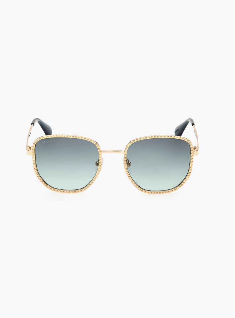 Max&Co. 52 MM Gradient Green Round Sunglasses MO009130P52-women-sunglasses-image-4